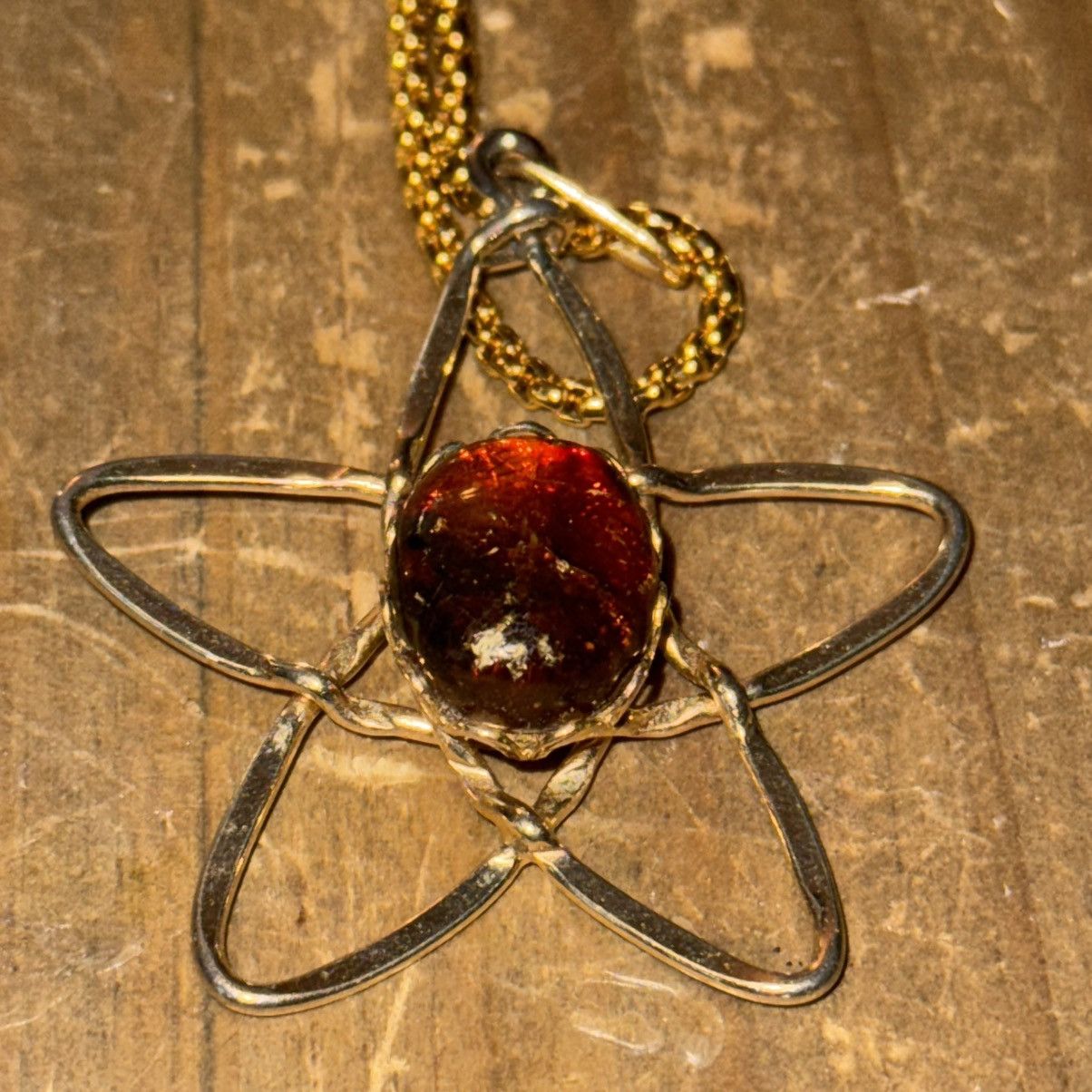 Other Gold tone open star gemstone pendant necklace Size ONE SIZE - 6 Thumbnail