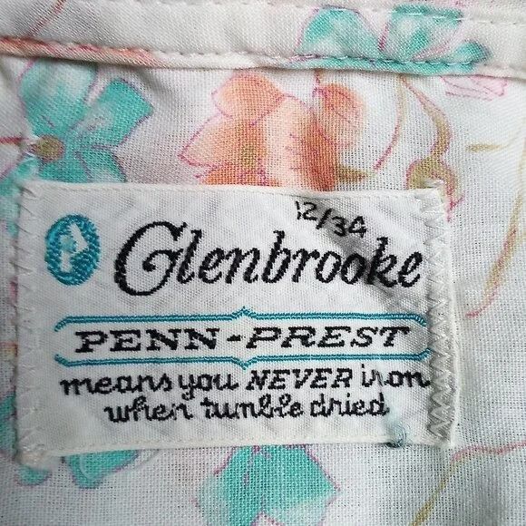 Other Vintage 70s Glenbrooke Penn-Prest Floral Button Shirt Size XL / US 12-14 / IT 48-50 - 3 Thumbnail
