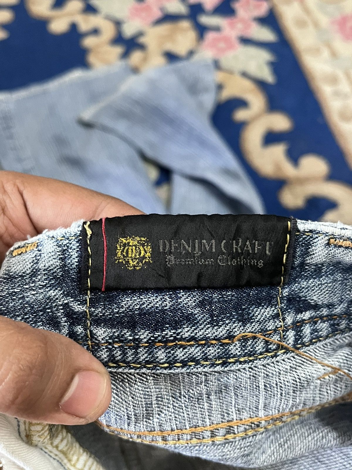 Le Grande Bleu (L.G.B.) Vintage Blue Denim craft Bootcut Flare Style Jeans Size US 32 / EU 48 - 12 Thumbnail