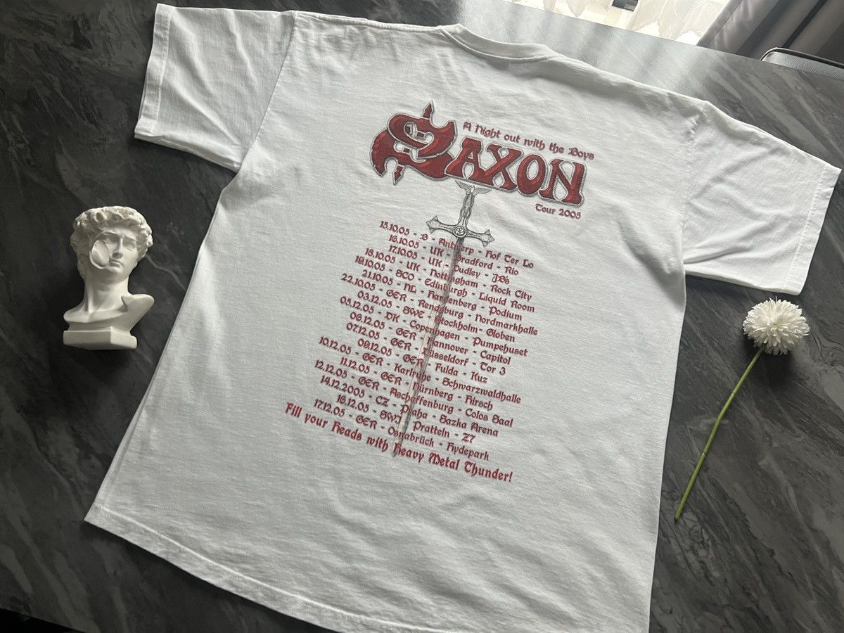 Band Tees Saxon : A Night Out With The Boys Tour 2005 Size US XL / EU 56 / 4 - 2 Thumbnail