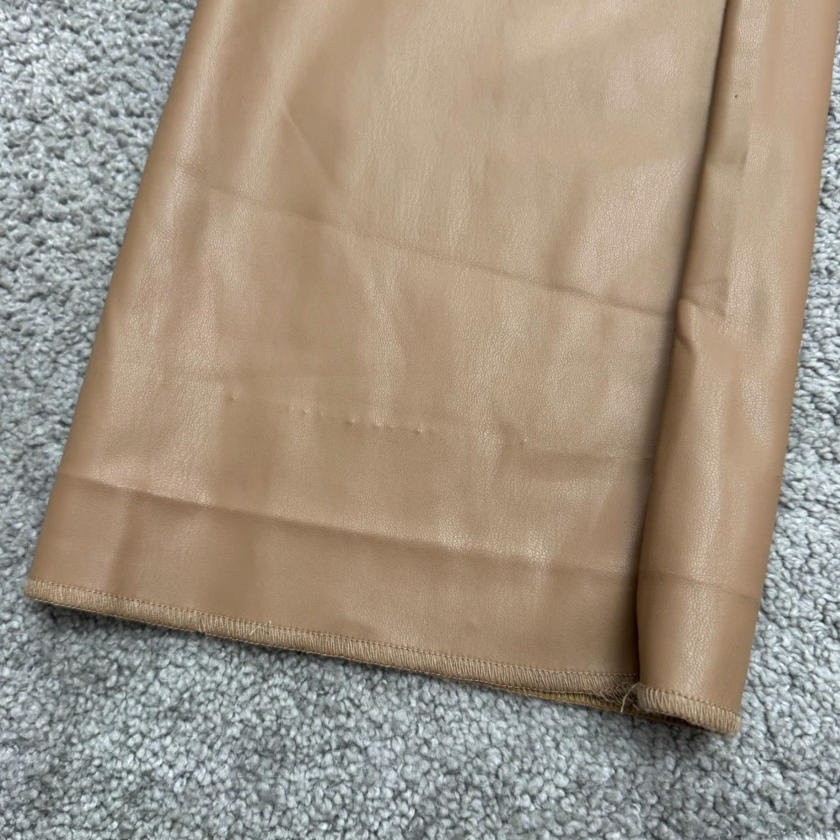 Vintage Alexia Admor Pants Women 8 Faux Leather Straight Leg High Rise Dress Pants Brown Women Size 30" / US 8 / IT 44 - 6 Thumbnail