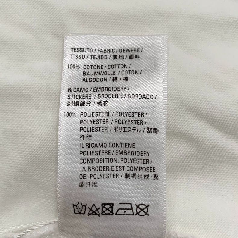 Balenciaga Balenciaga White logo wheat-spike embroidered cotton crew Size US M / EU 48-50 / 2 - 8 Thumbnail