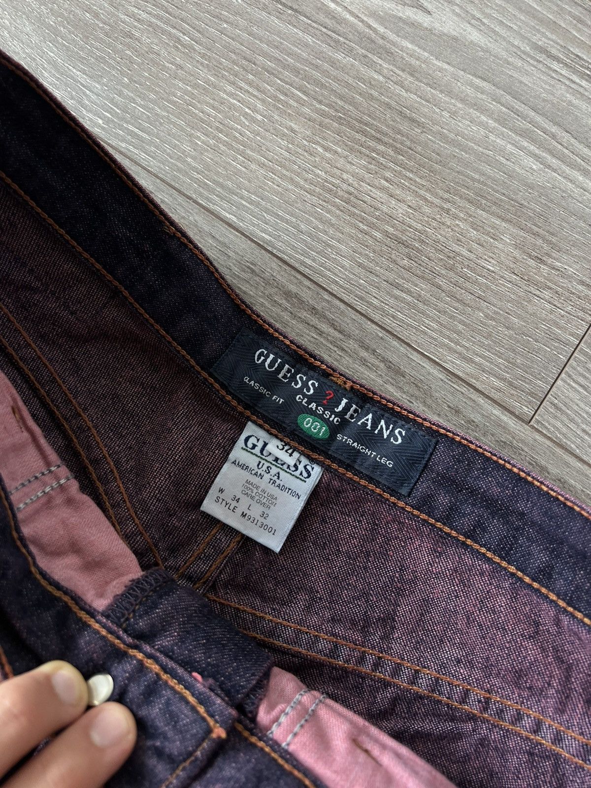 Guess ARCHIVAL Guess Made in USA vintage 80s 90s Classic Jeans Size US 34 / EU 50 - 15 Thumbnail