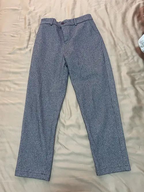 Japanese Brand 10s vintage plaid thick pants Size US 29 - 1 Thumbnail