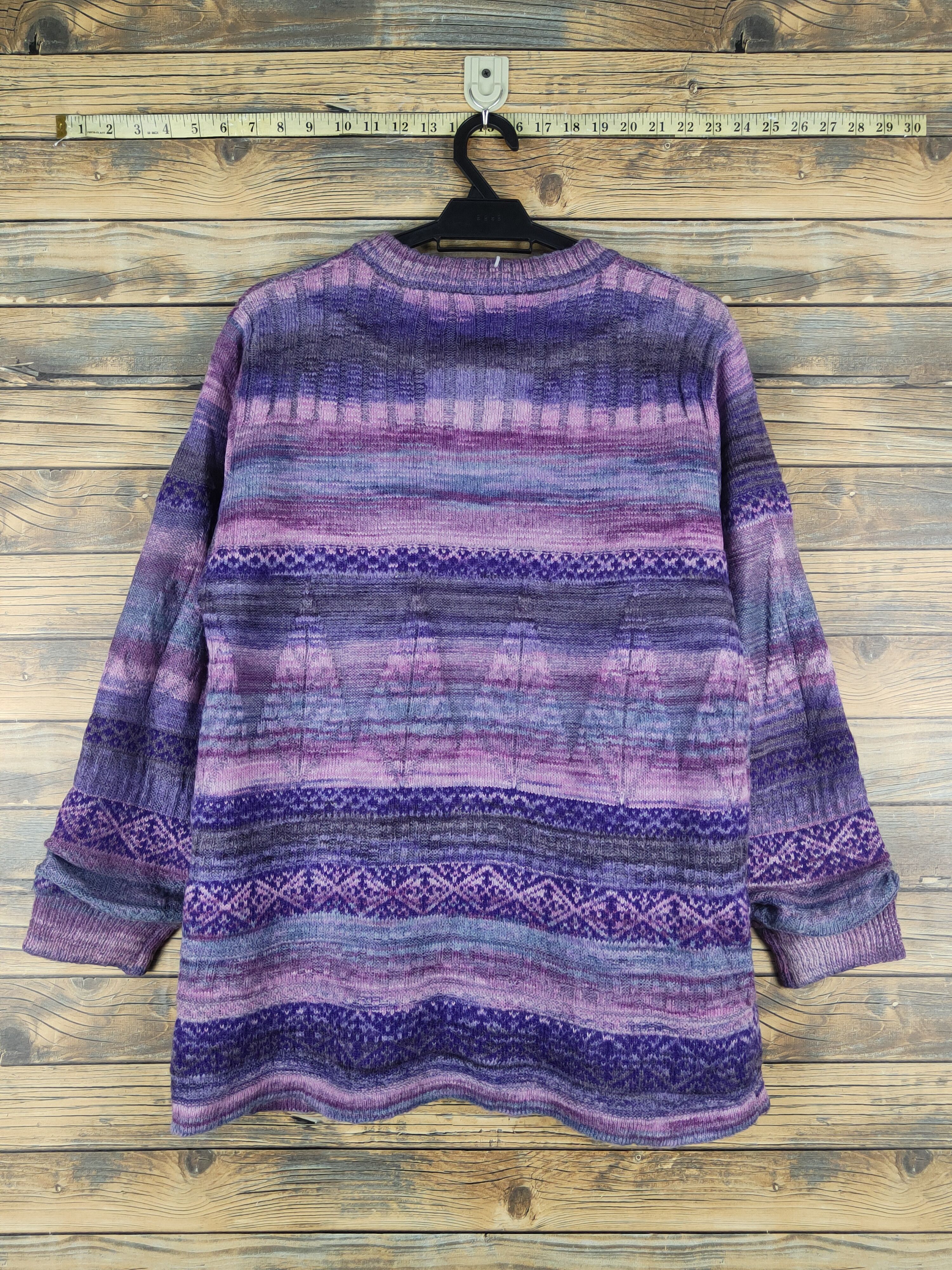 Japanese Brand × Vintage Japanese Brand Purple Knitwear Sweaters #W1361 Size L / US 10 / IT 46 - 8 Thumbnail