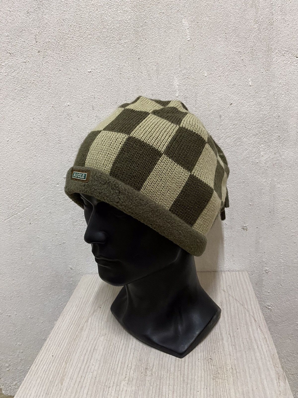 Aigle × Vintage Vintage Aigle Plaid Tartan Beanie Hat Size ONE SIZE - 3 Thumbnail