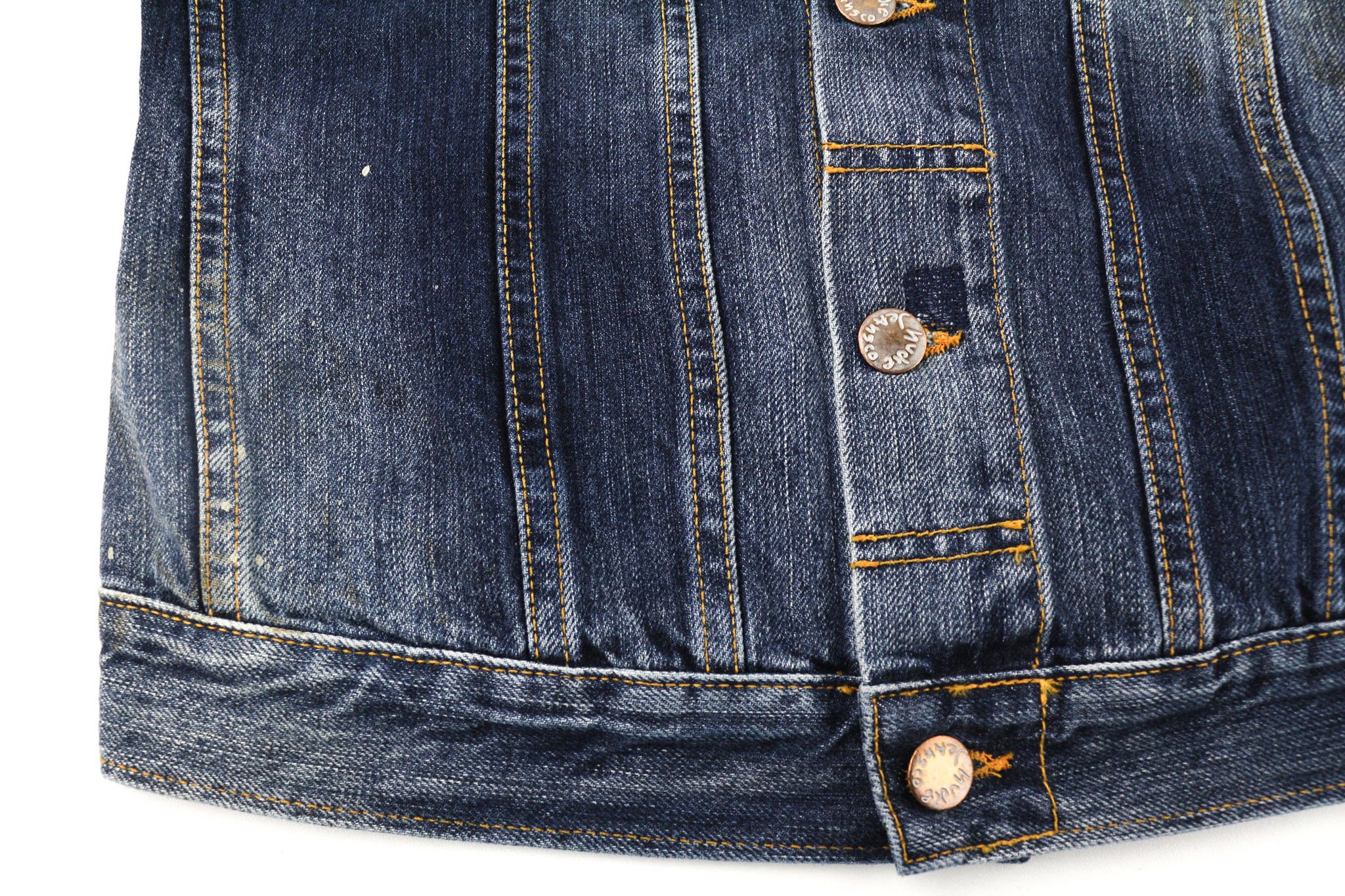 Nudie Jeans TERRY XS Vintage Worn Denim Logo Jacket 81073 Size US XS / EU 42 / 0 - 8 Thumbnail