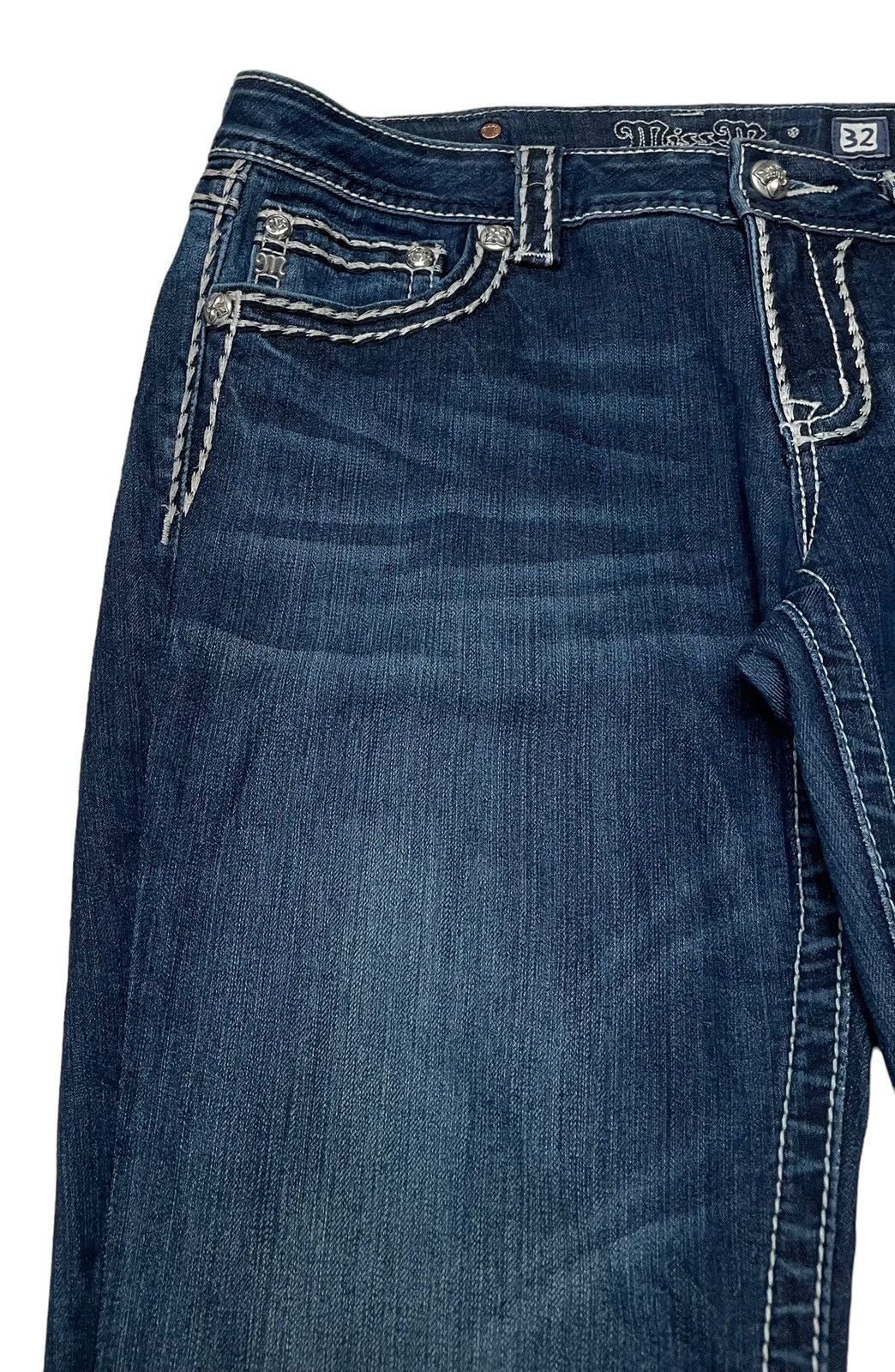 Vintage Vintage Brand Miss Me Flared Jeans 2000s Size US 34 / EU 50 - 4 Thumbnail