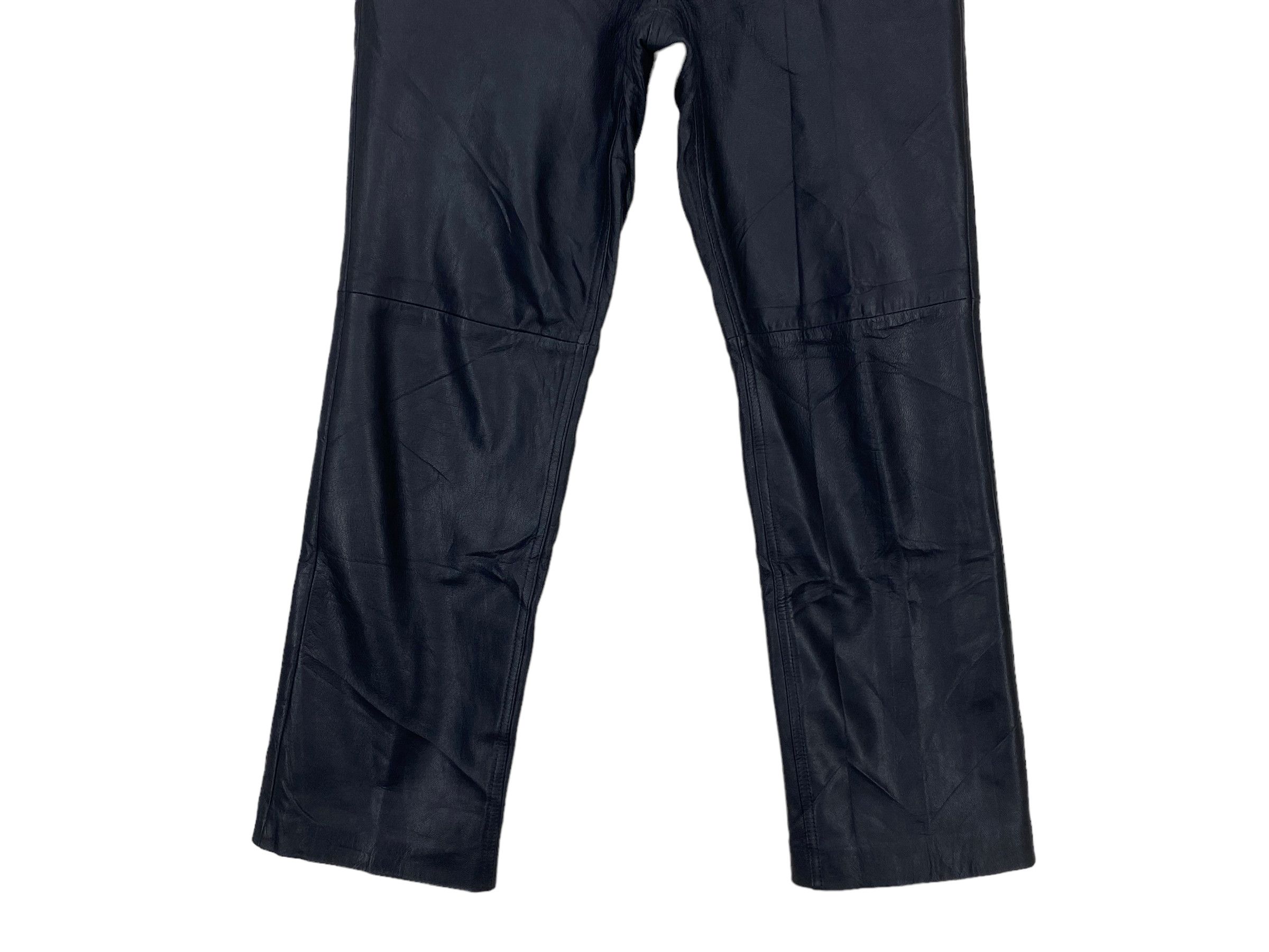 Japanese Brand Leather Pants Sheep Skin Motorcycle Black Pants Size US 30 / EU 46 - 5 Thumbnail