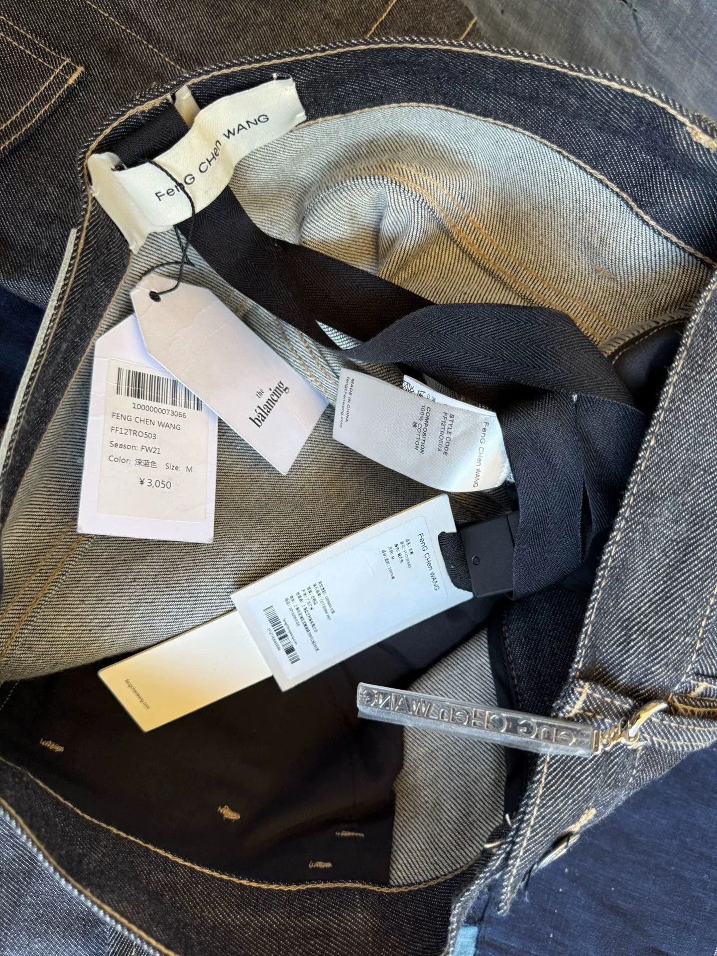 Feng Chen Wang Feng Chen Wang Patchwork Jeans FF12TRO503 Size US 26 / EU 42 - 9 Thumbnail