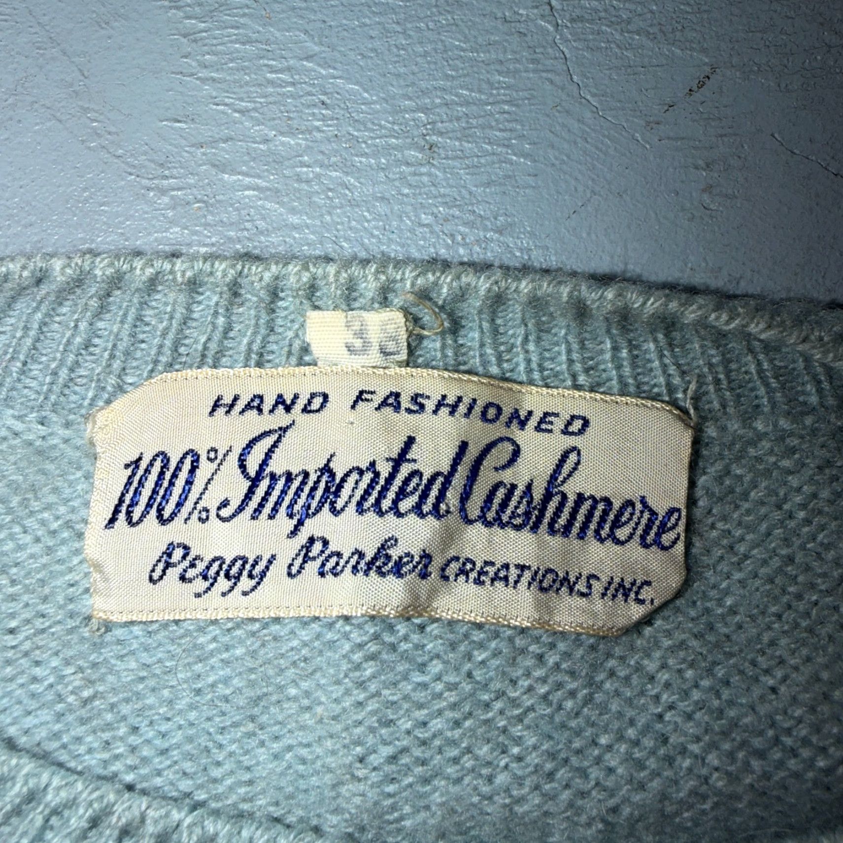 Vintage VINTAGE Peggy Parker Wool Cashmere Sweater Rockabilly Womens 1940s 1950s Blue Knit M Size M / US 6-8 / IT 42-44 - 6 Thumbnail