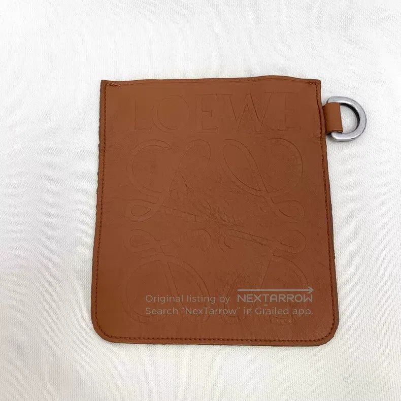 Loewe Loewe Beige logo embossed cotton hooded drawstring long-sl Size US M / EU 48-50 / 2 - 5 Thumbnail
