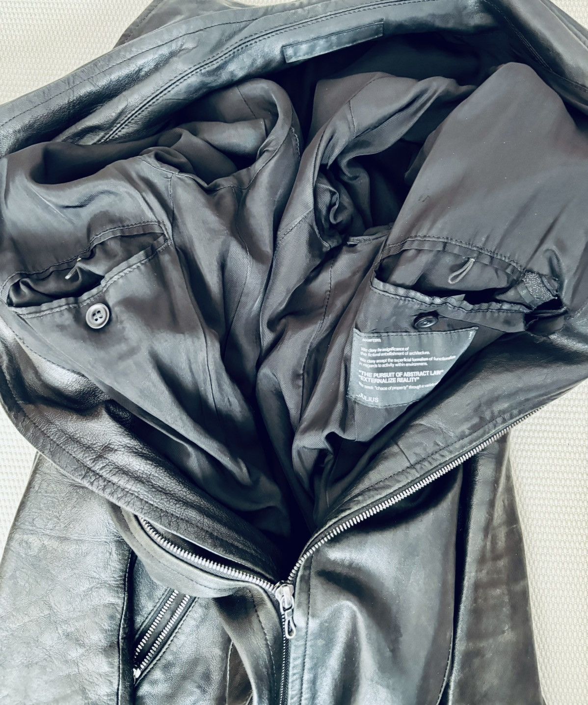 Julius JULIUS SS11 “Chaos; Ontological Anarchism” Leather Jacket Size US S / EU 44-46 / 1 - 7 Thumbnail