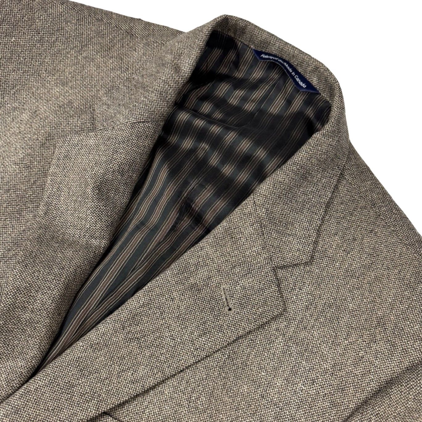 Vintage Coppley Blazer Men 2-Button 100% Wool Brown 42R Regular Jacket Coat Solid Notch Lapel Mens Size 42R - 2 Thumbnail