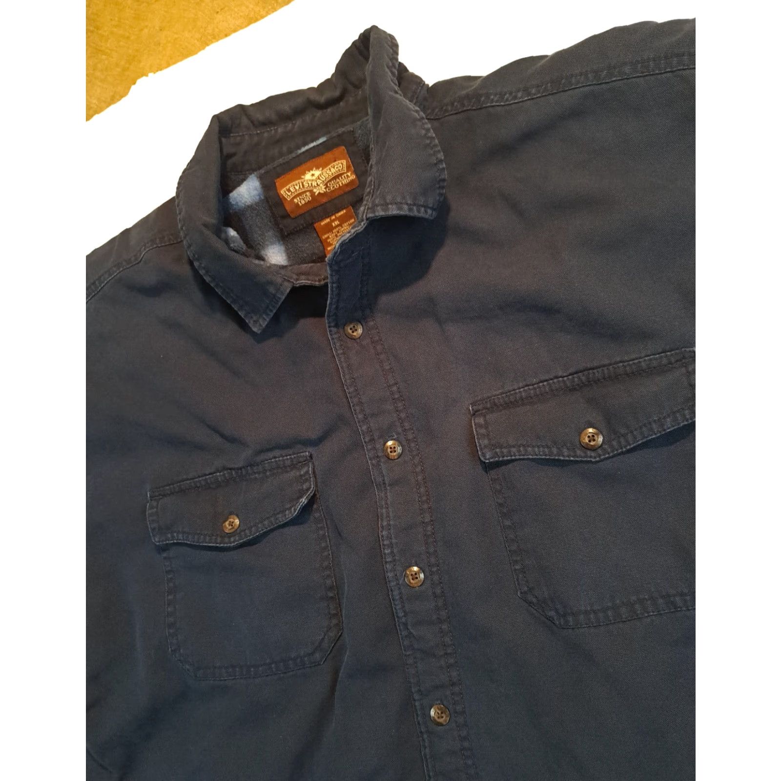 Levi's Levi's Heavy Cotton Denim Jacket 2XL Blue Insulated Full Button Outdoor Shirt Mens Size US XXL / EU 58 / 5 - 3 Thumbnail