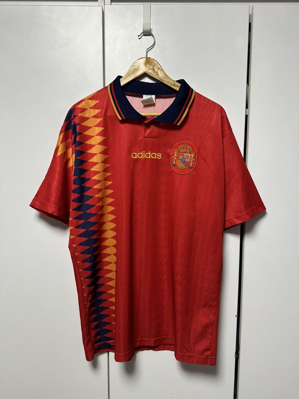 Adidas Spain 1994 1996 Jersey Football Adidas Vintage Soccer Size US M / EU 48-50 / 2 - 1 Thumbnail
