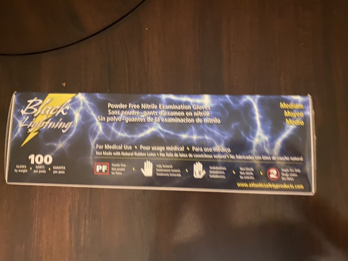 Live Mechanics Black lightning nitrile gloves 100 pack mechanix Size ONE SIZE - 3 Thumbnail