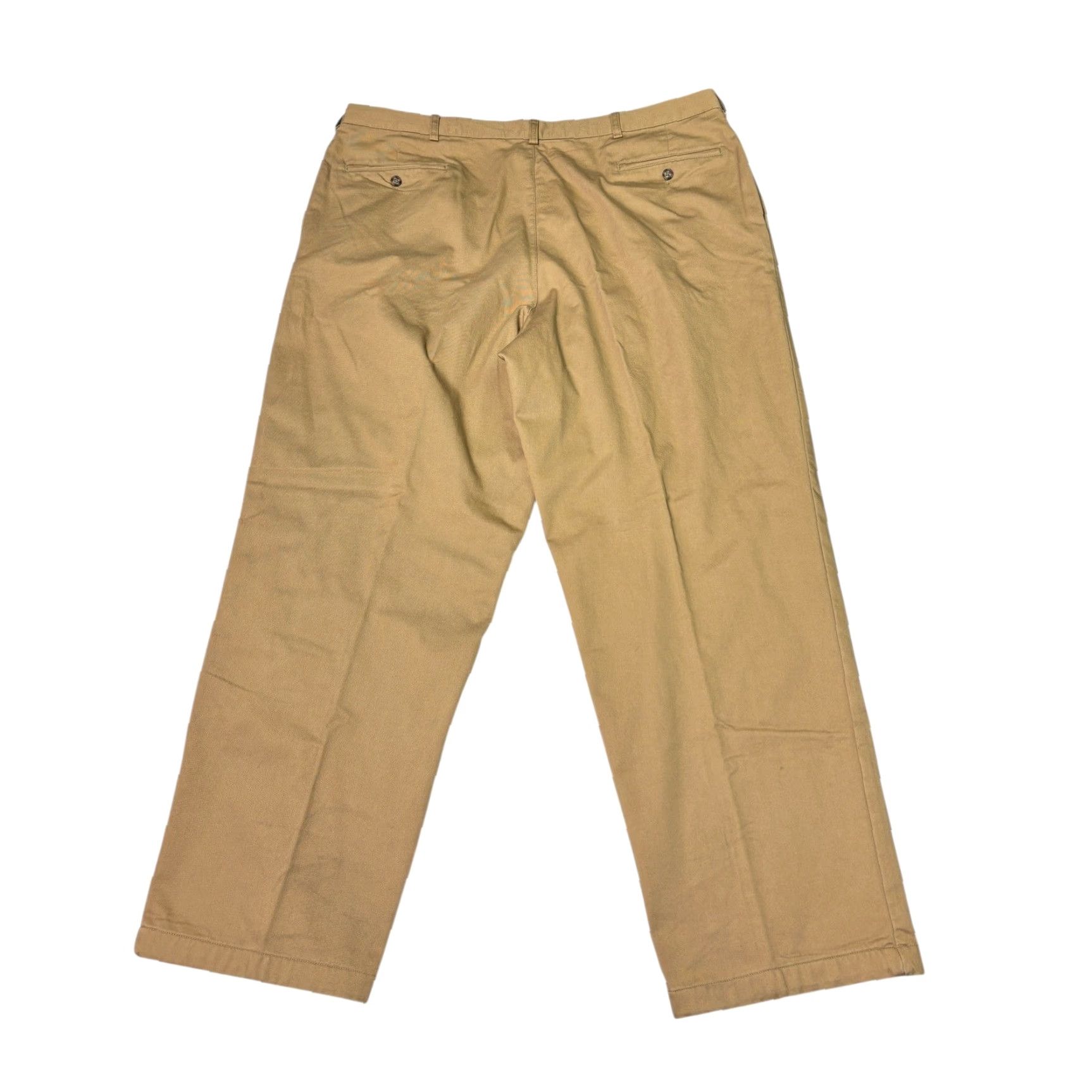 Vintage VINTAGE LL Bean Double L Natural Fit Men’s Lined Pleated Tan Chino Pants W46 L32 Size US 30 / EU 46 - 7 Thumbnail