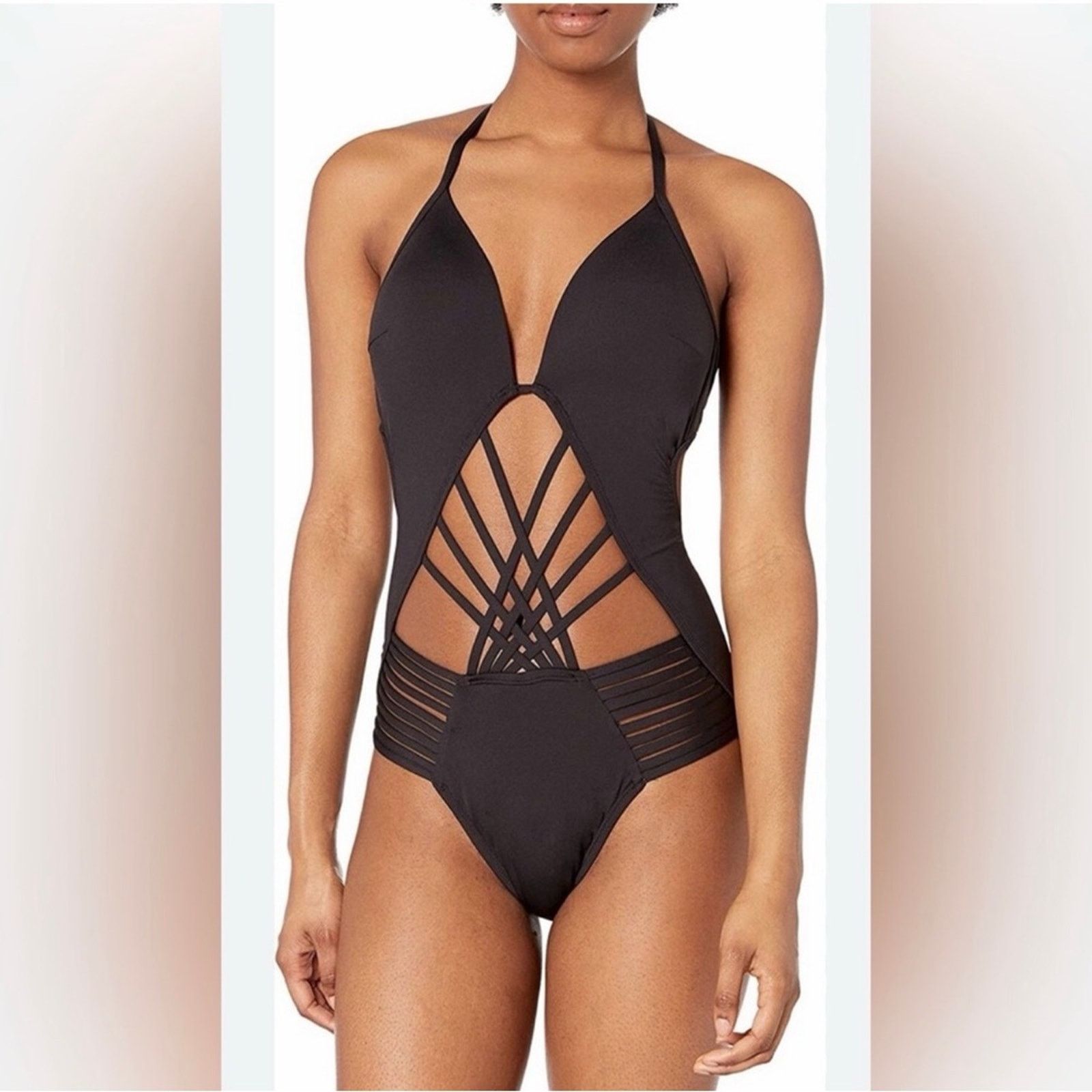 Kenneth Cole Black Push-up One-Piece Swimsuit Bikini Bathing Suit S Size ONE SIZE - 2 Thumbnail