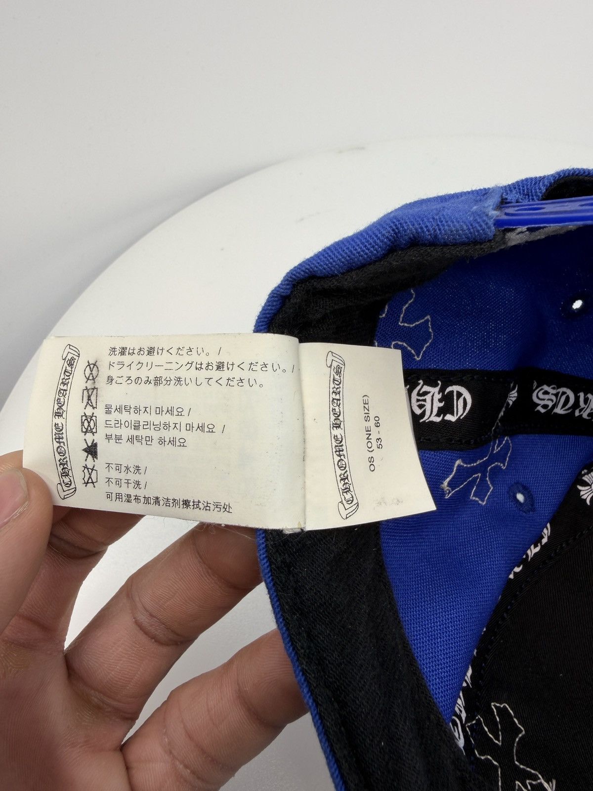 Chrome Hearts Chrome Hearts Cross Patch Hat Blue/White Size ONE SIZE - 9 Thumbnail