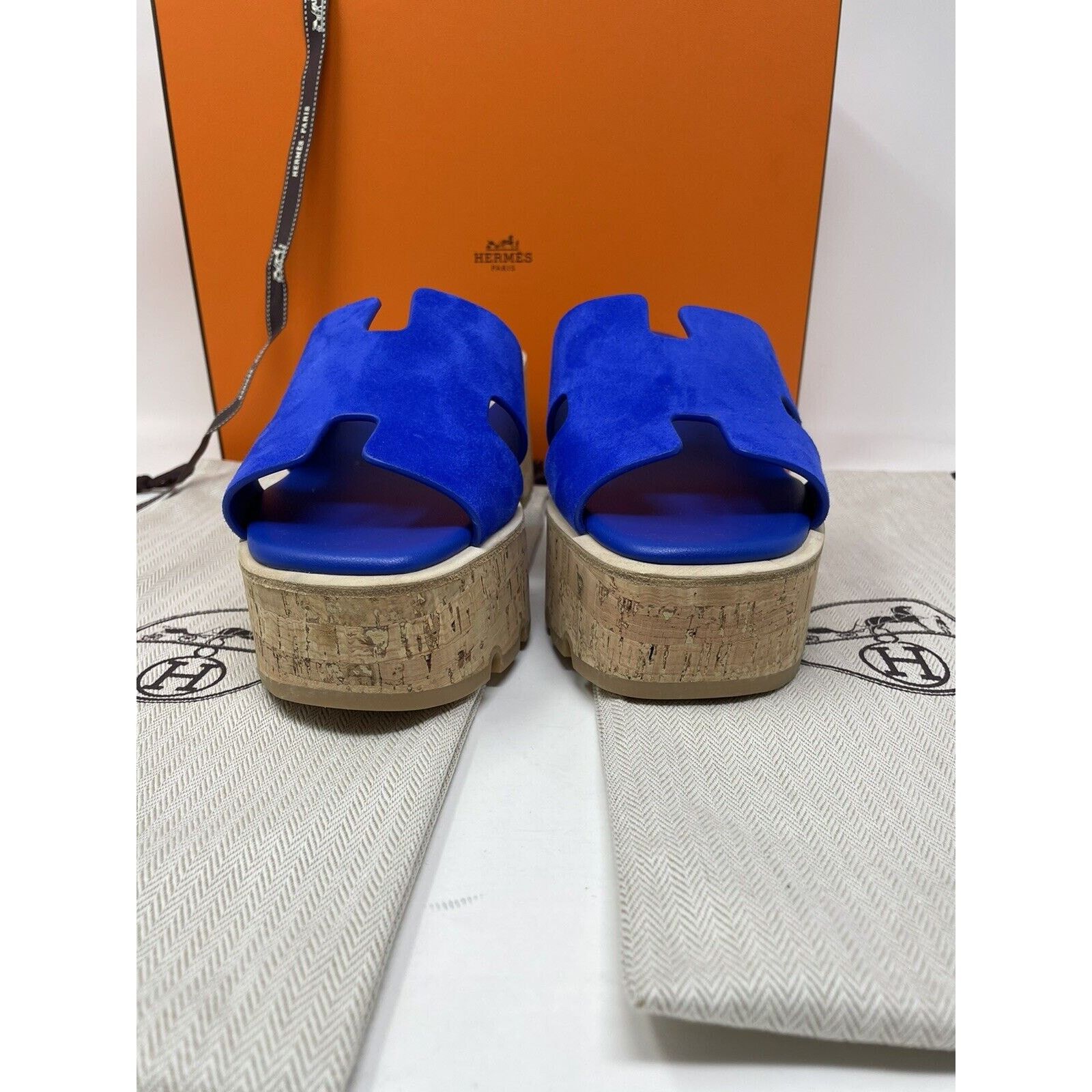 Hermes Hermes EZE 30 Sandals Ocean Blue NIB 38 Size US 8 / IT 38 - 4 Thumbnail