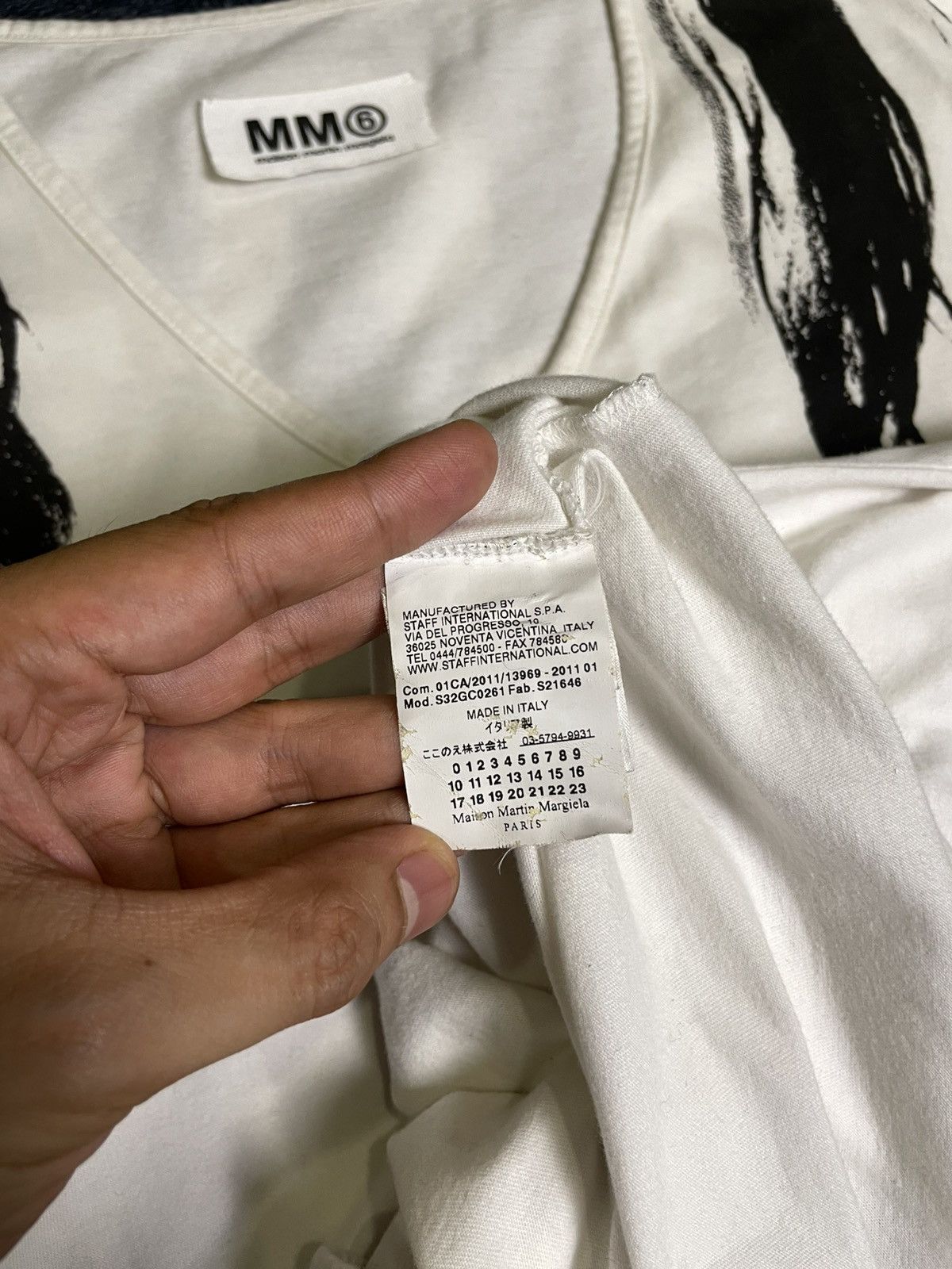 Maison Margiela MM6 Maison Margiela Longhair Tee Size US M / EU 48-50 / 2 - 10 Thumbnail
