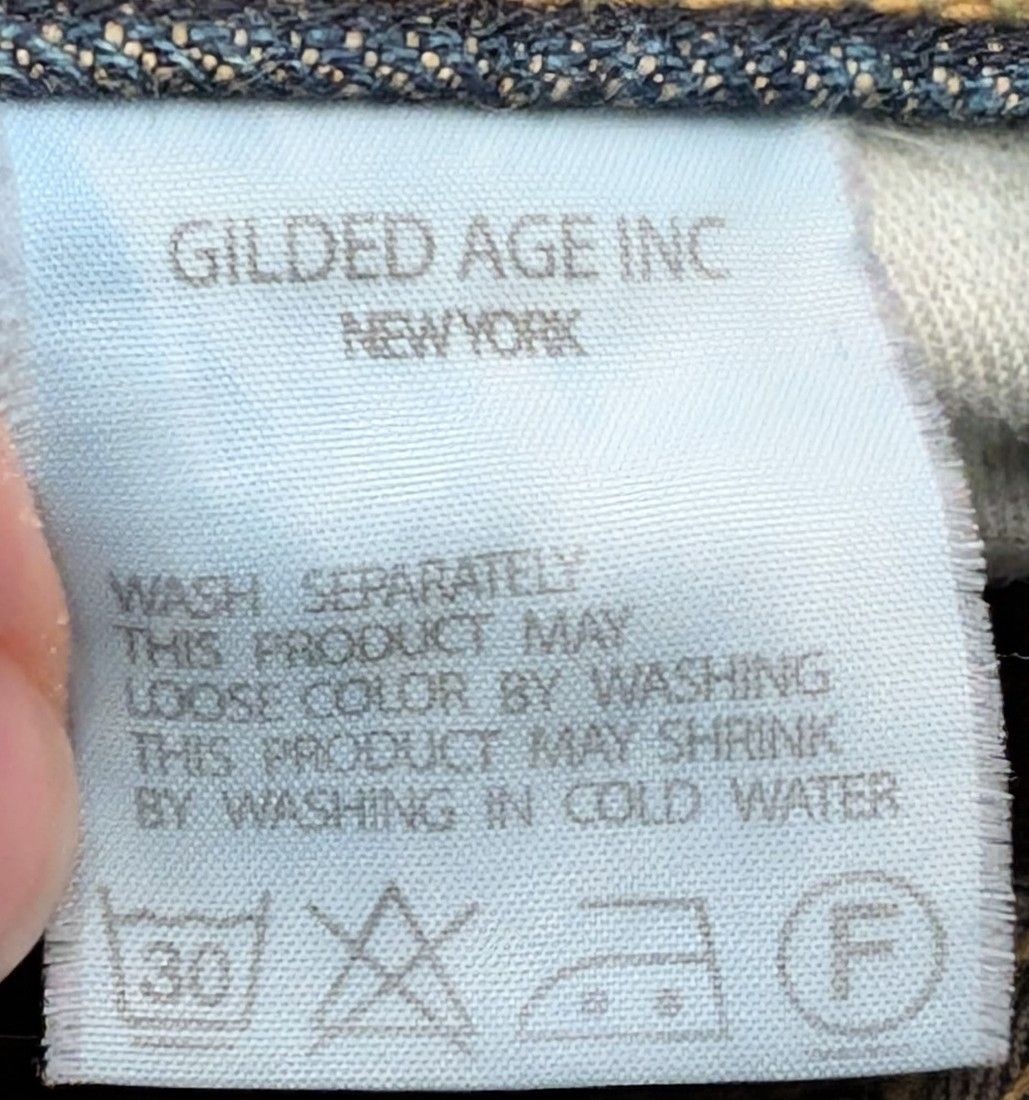 Gilded Age Gilded Age Distressed Denim Jeans Straight Fit Made in USA Size US 34 / EU 50 - 6 Thumbnail