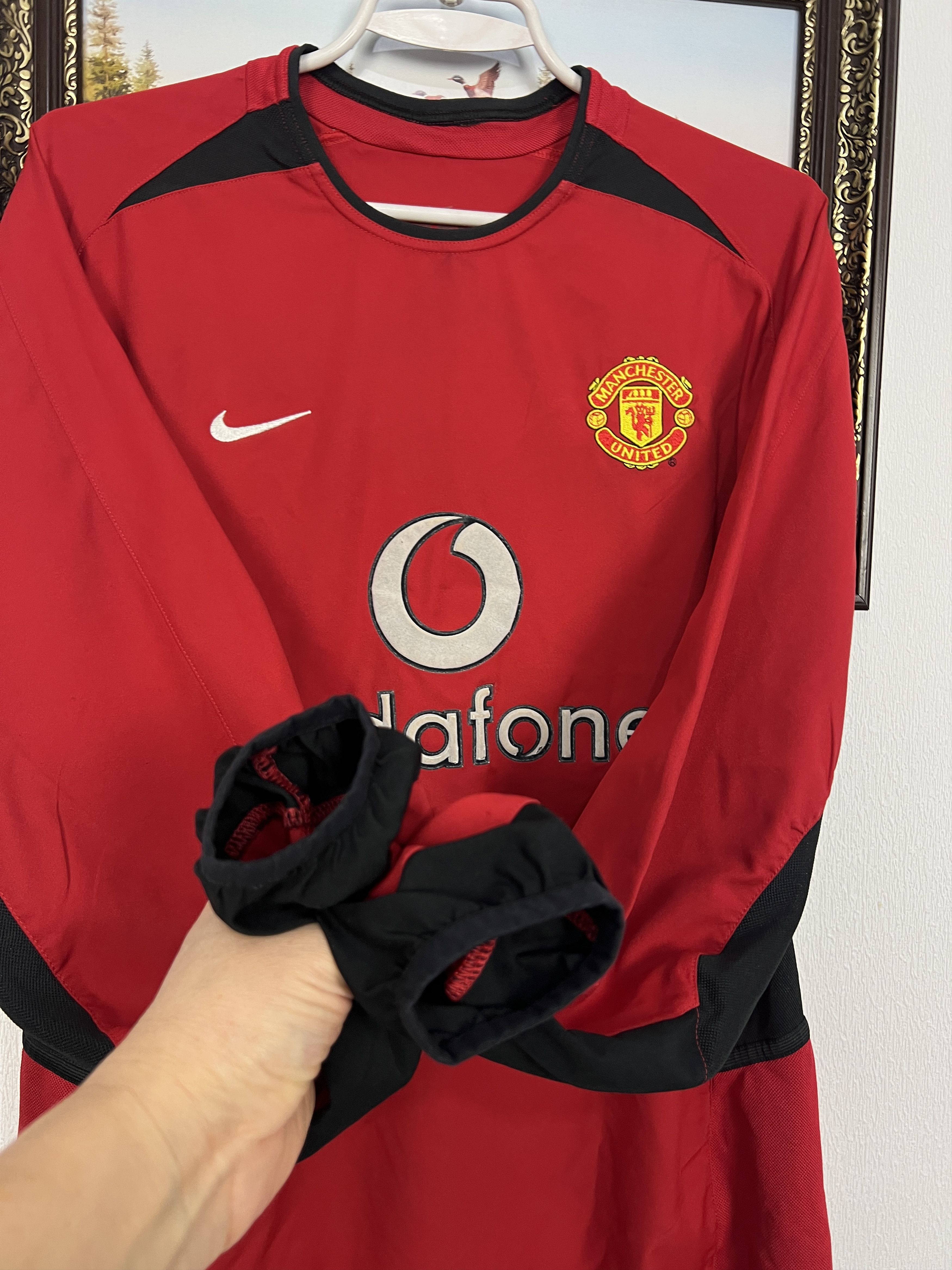 Nike Manchester United football shirt Soccer Long Sleeve Jersey Size US M / EU 48-50 / 2 - 6 Thumbnail