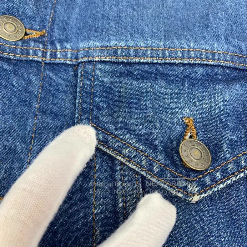 Gucci Gucci Dark blue elf cat embroidery washed old cotton lapel Size US S / EU 44-46 / 1 - 8 Thumbnail