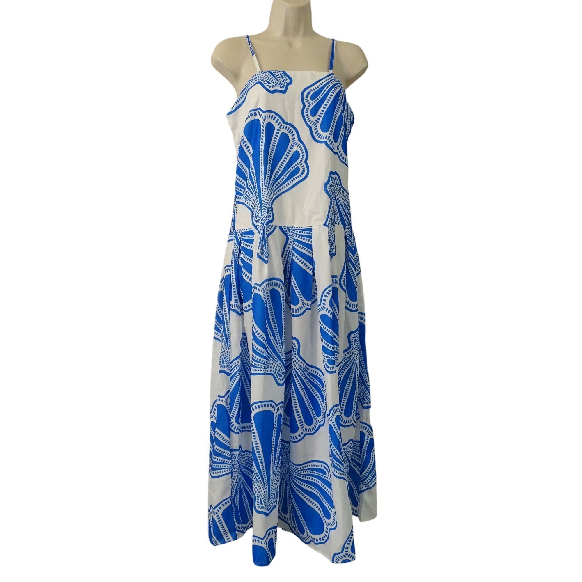 Other Blue White A-Line Sundress Maxi Dress Women Size S Pleated Size S / US 4 / IT 40 - 1 Thumbnail