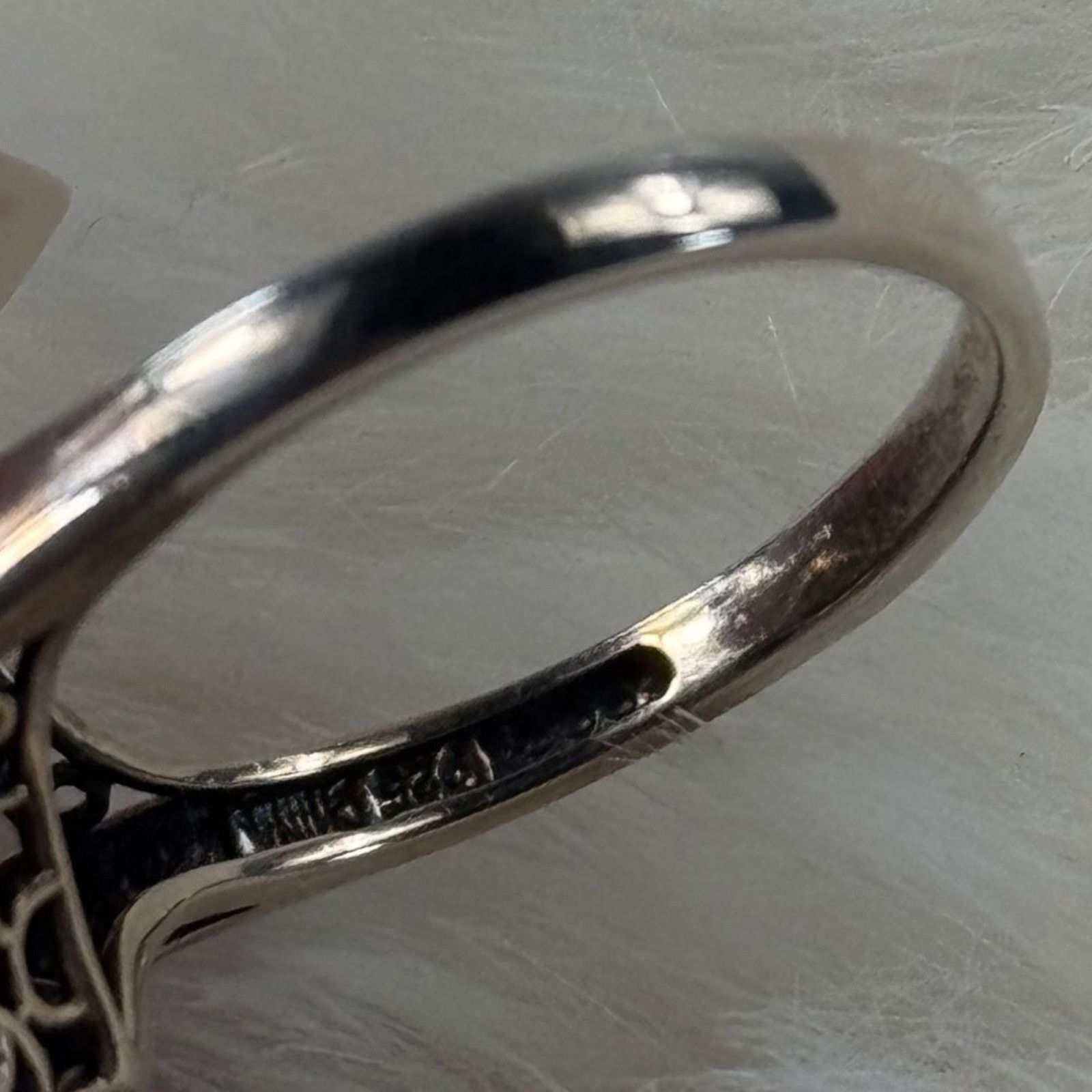 & Other Stories JOY 925 Sterling Silver Yellow Jade size 10 Amethyst RING Size ONE SIZE - 6 Thumbnail