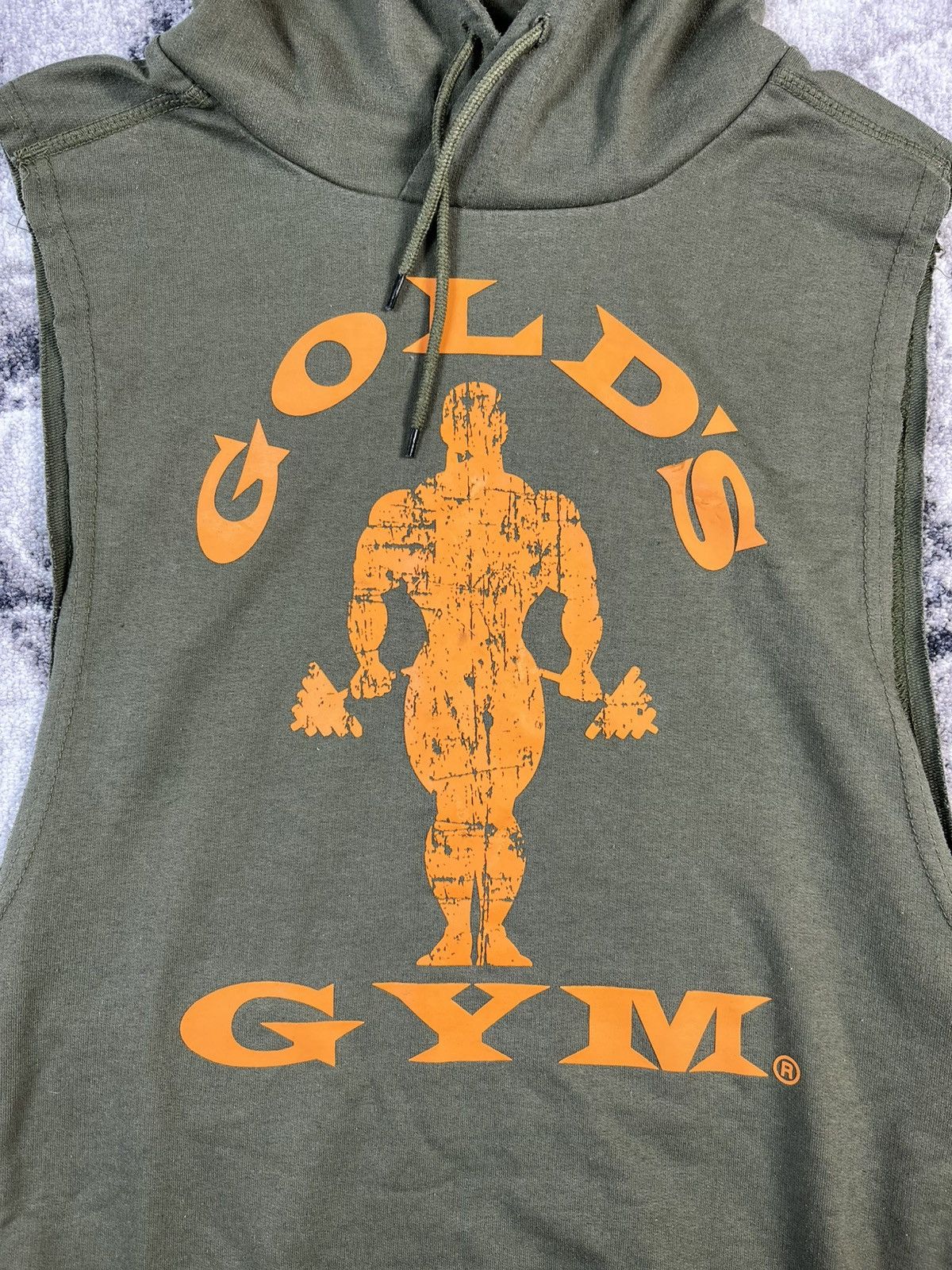 Vintage Gold’s Gym Sleeveless Hoodie – Muscle Fit Size US L / EU 52-54 / 3 - 3 Thumbnail