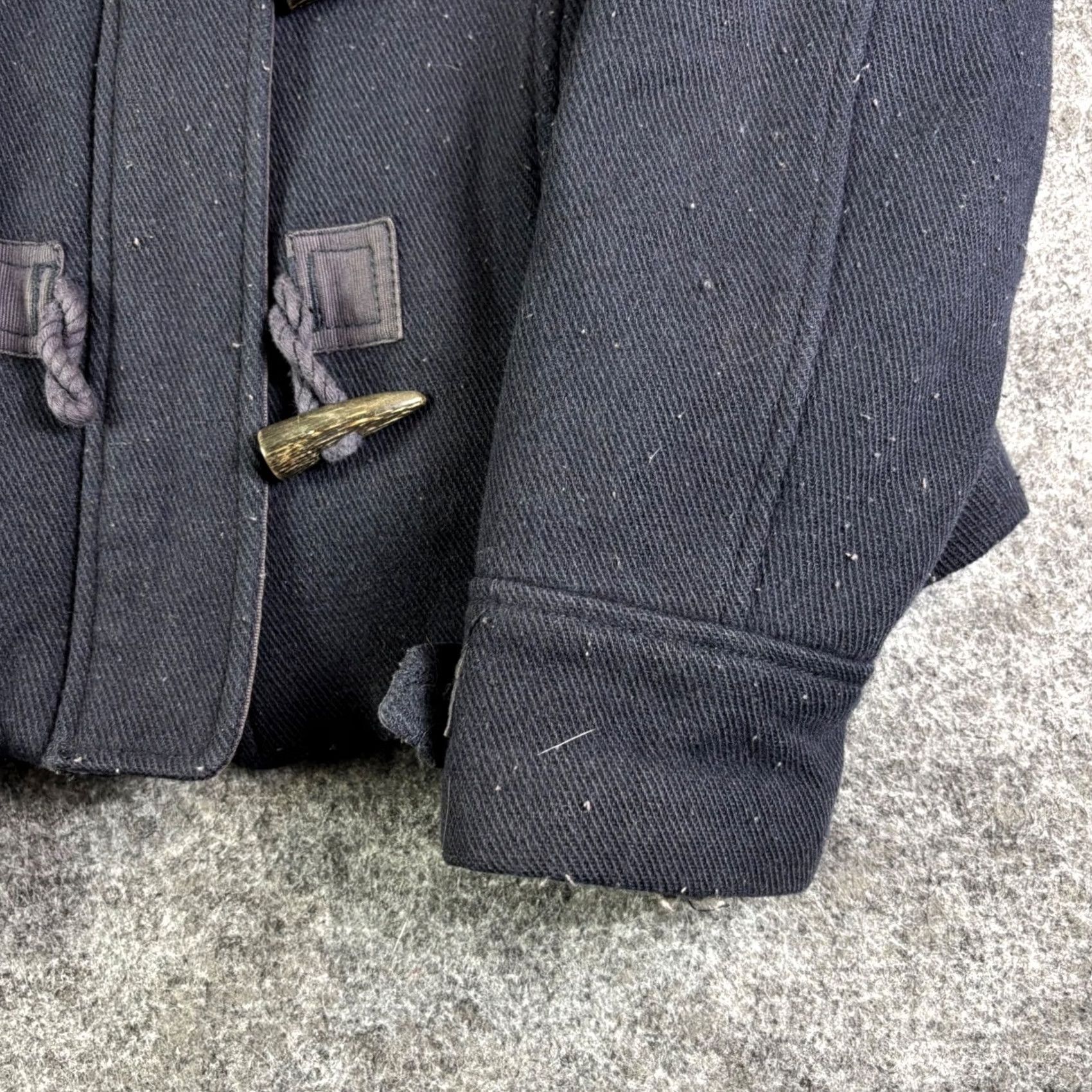 Abercrombie & Fitch Abercrombie & Fitch Womens Short Duffle Coat Hooded Navy Blue Wool Blend Toggle Zipper Coat 90s Size S / US 4 / IT 40 - 8 Thumbnail