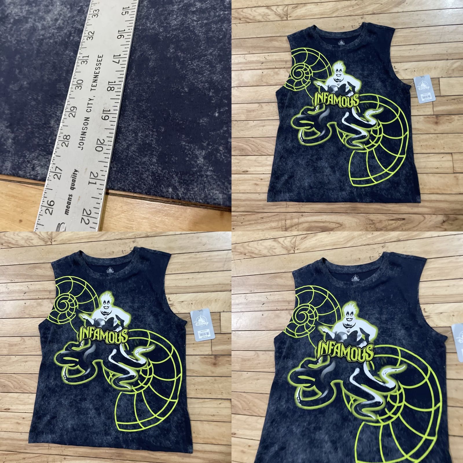 Disney DISNEY INFAMOUS Tank Top Women XS Ursula Sea Witch Graphic Little Mermaid Gray XS Womens Tank 90s Theme Cartoon Movie Princess Girls Size XS / US 0-2 / IT 36-38 - 9 Thumbnail
