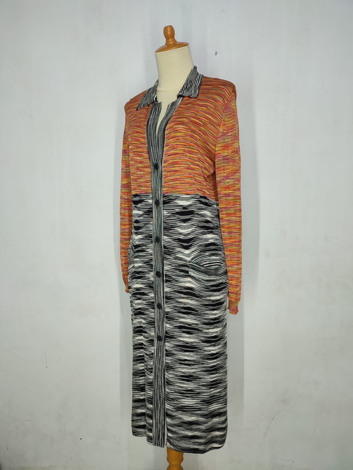 Designer × Missoni × Vintage 💥Vintage Missoni Long Cardigan Size M / US 6-8 / IT 42-44 - 3 Thumbnail