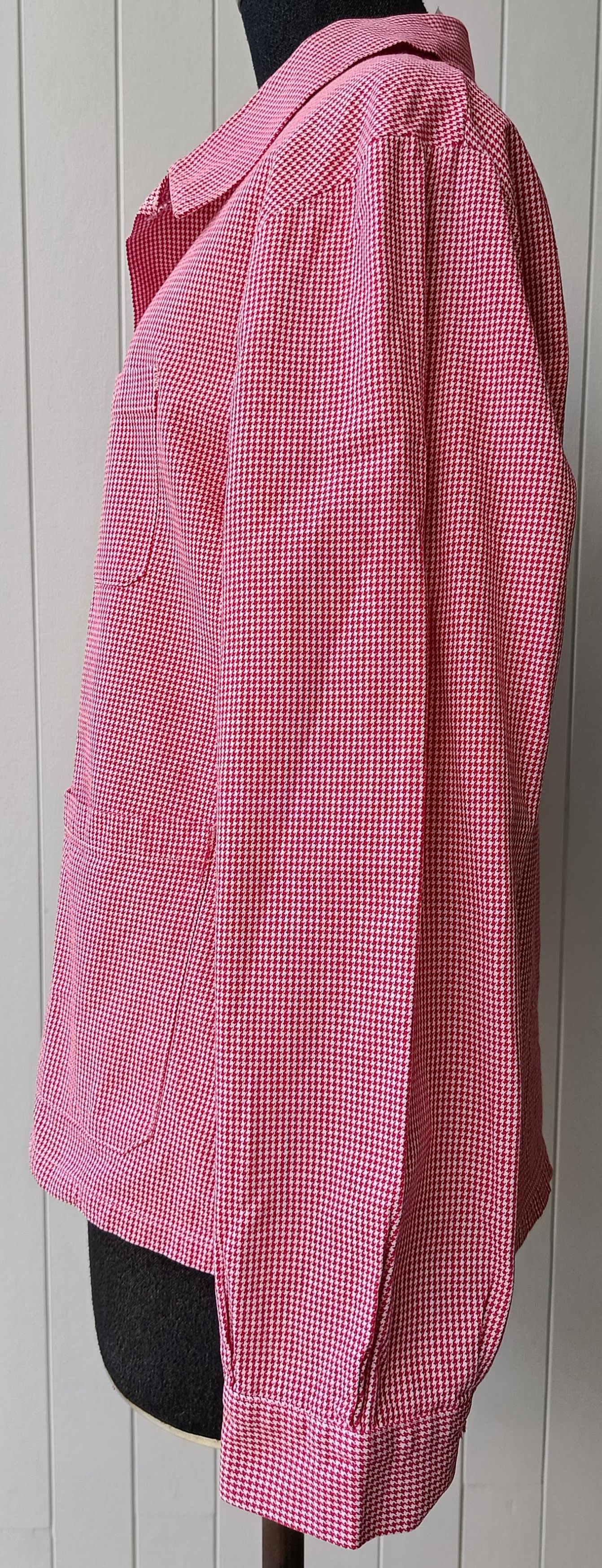 Danton DANTON France red Houndstooth jacket small Size US S / EU 44-46 / 1 - 7 Thumbnail