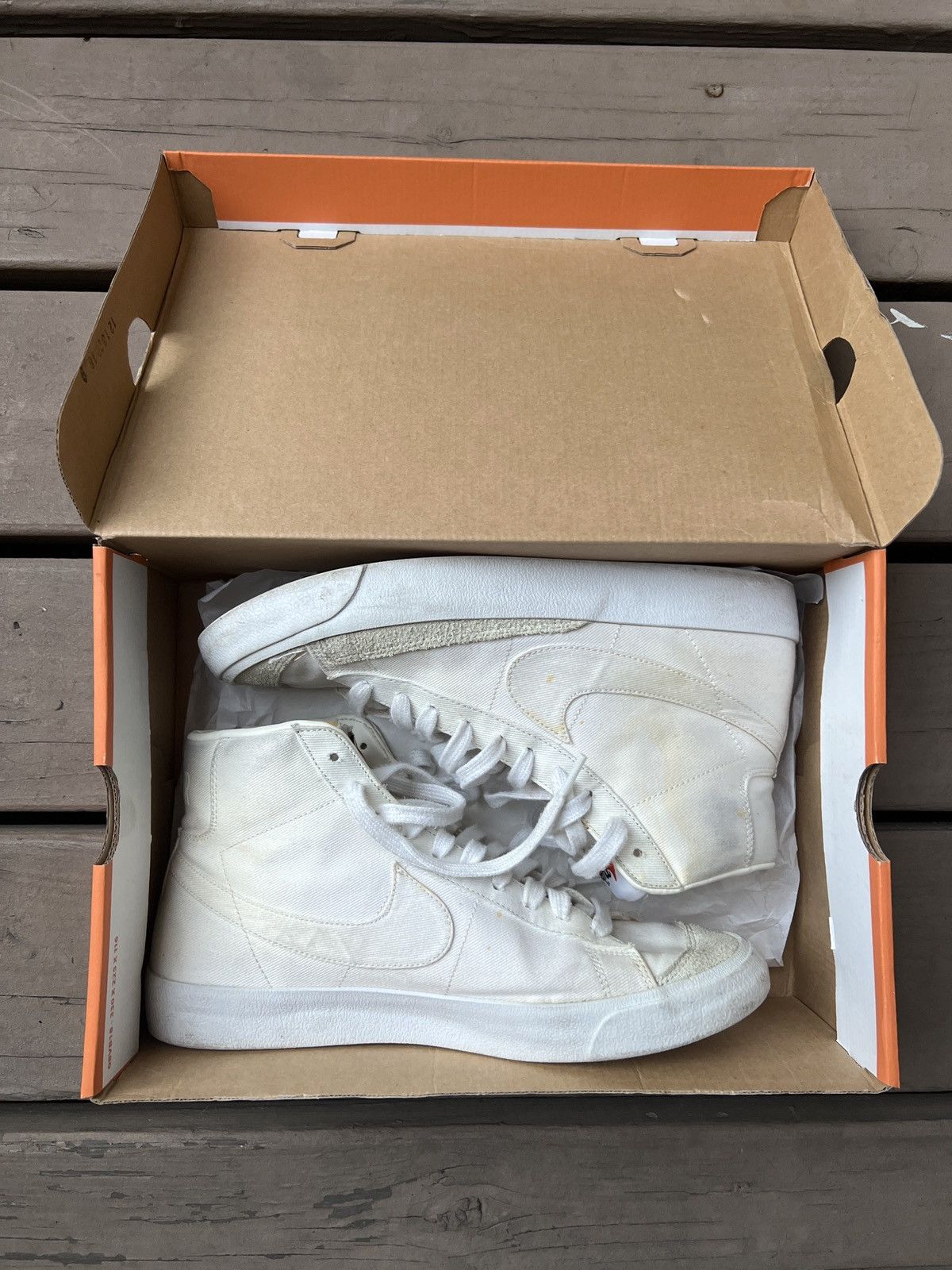 Nike (Rare) Men's Nike Blazer Mid '77 Canvas 'Sail - White/Cream Size US 10 / EU 43 - 1 Thumbnail