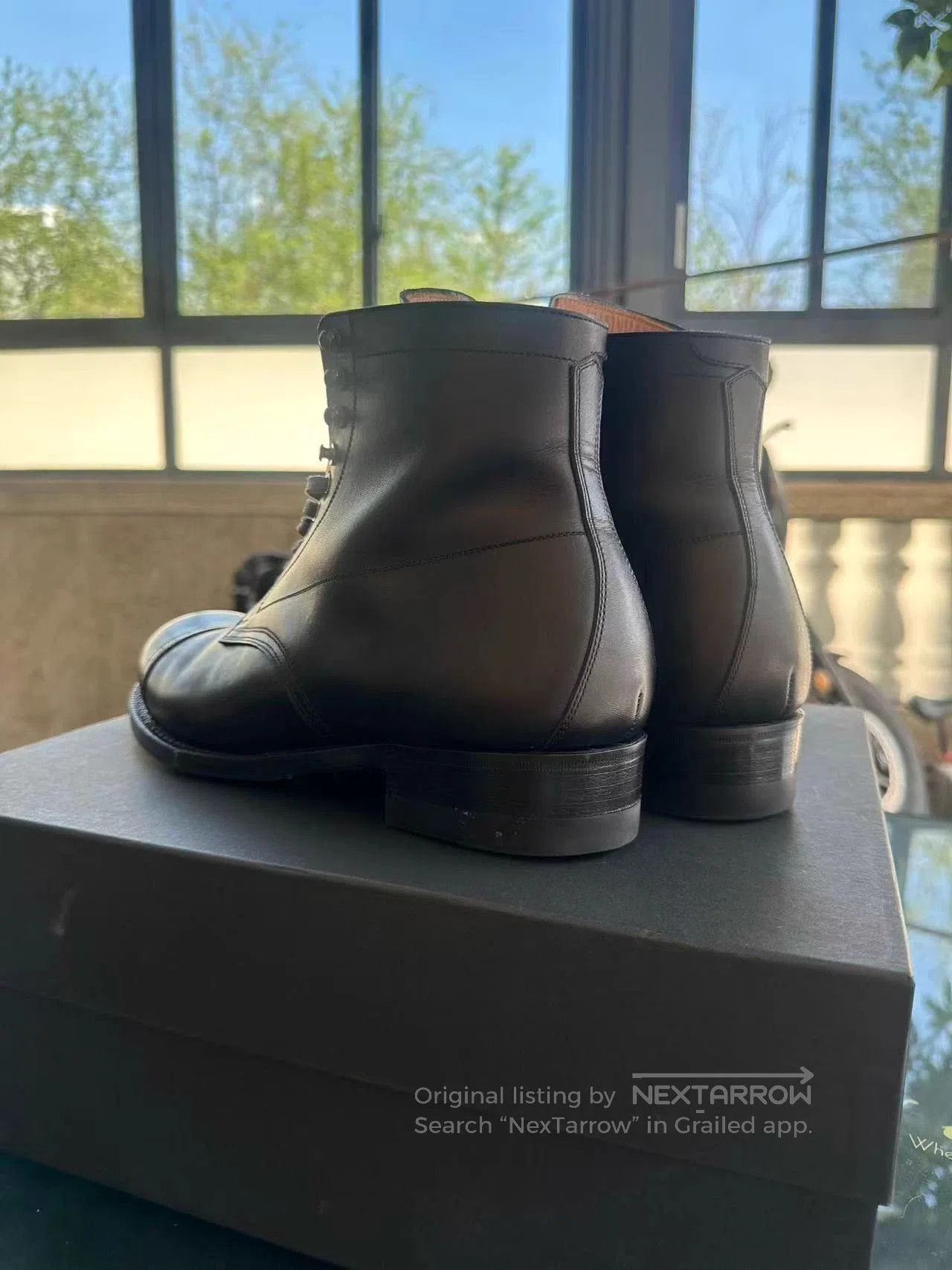 BLACK SIGN Brown Leather Ankle Boots - Size 7.5. Size US 7.5 / EU 40-41 - 2 Thumbnail