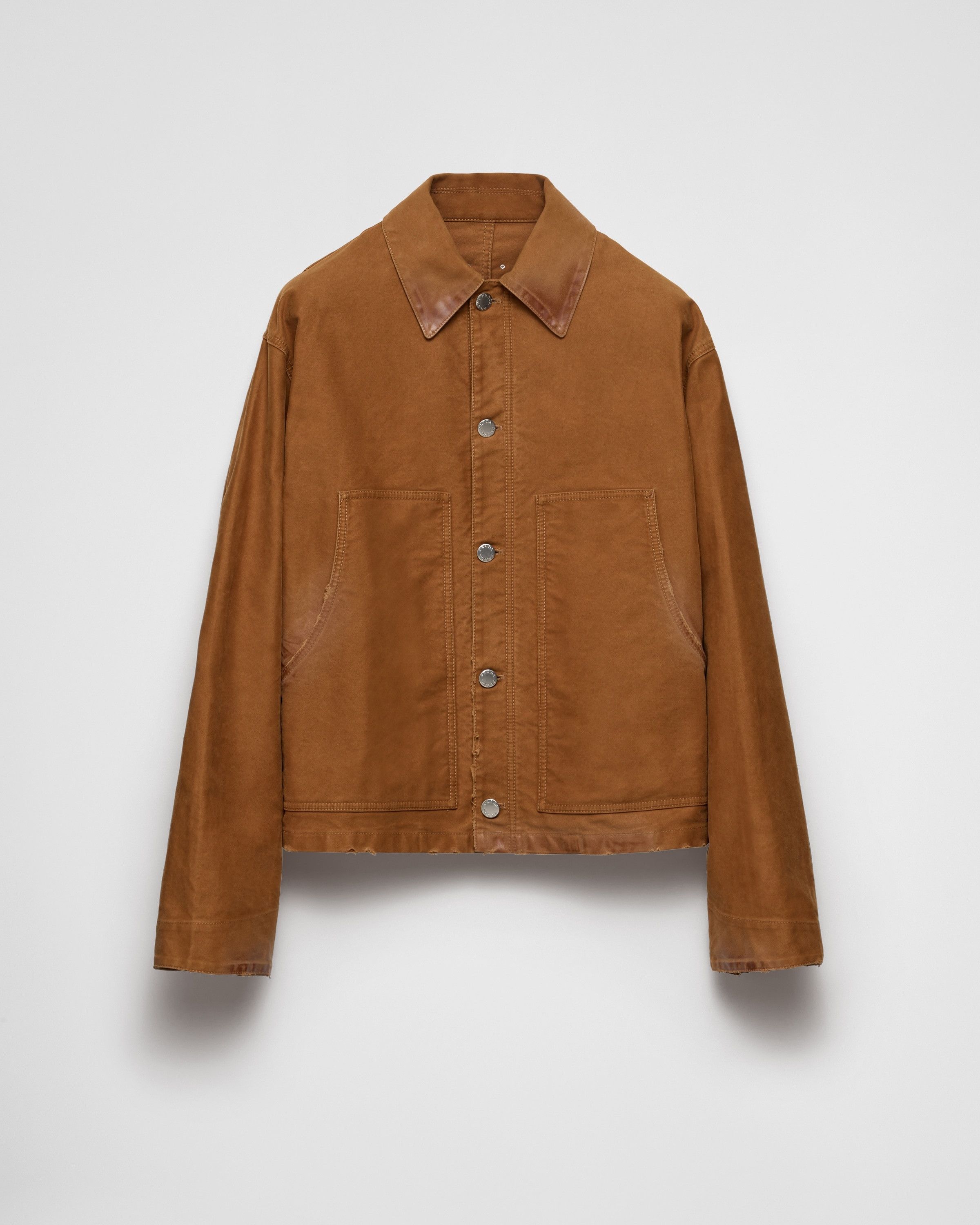 Prada o1la1rc1a0925 Moleskin Blouson Jacket in Brown Size US M / EU 48-50 / 2 - 1 Thumbnail