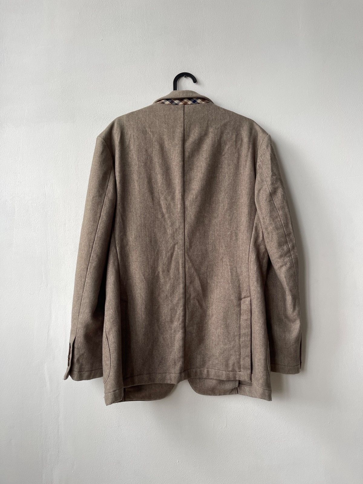 Aquascutum Aquascutum Men’s Sport Wool Beige Brown Blazer Size 42R Size 42R - 4 Thumbnail