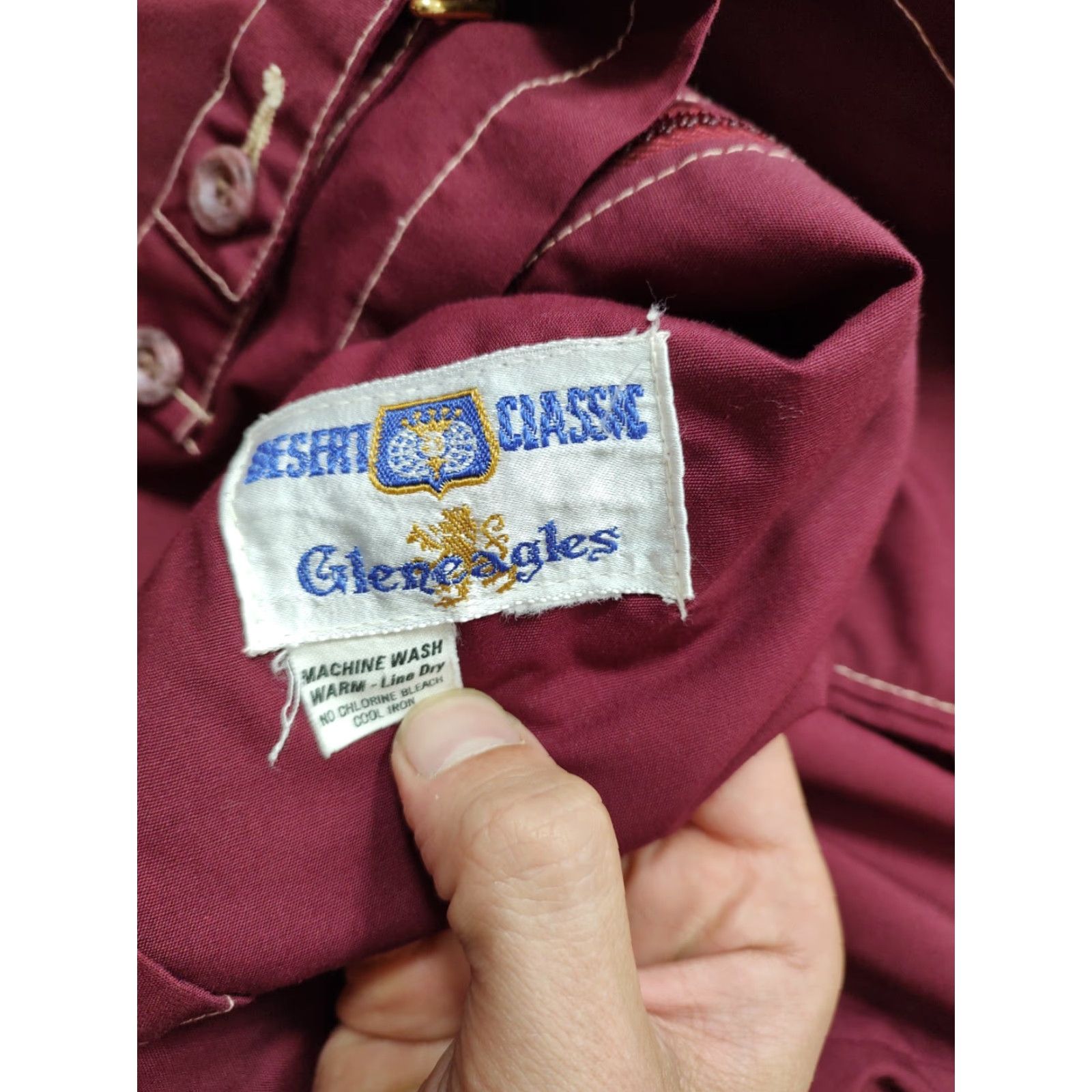 Vintage VINTAGE Desert Classic Gleneagles Full Zip Jacket Red Mens 40 Jacket 40 Jack Nicklaus Vintage 80s Retro Golf Winter Fall Spring Size US XXS / EU 40 - 7 Thumbnail