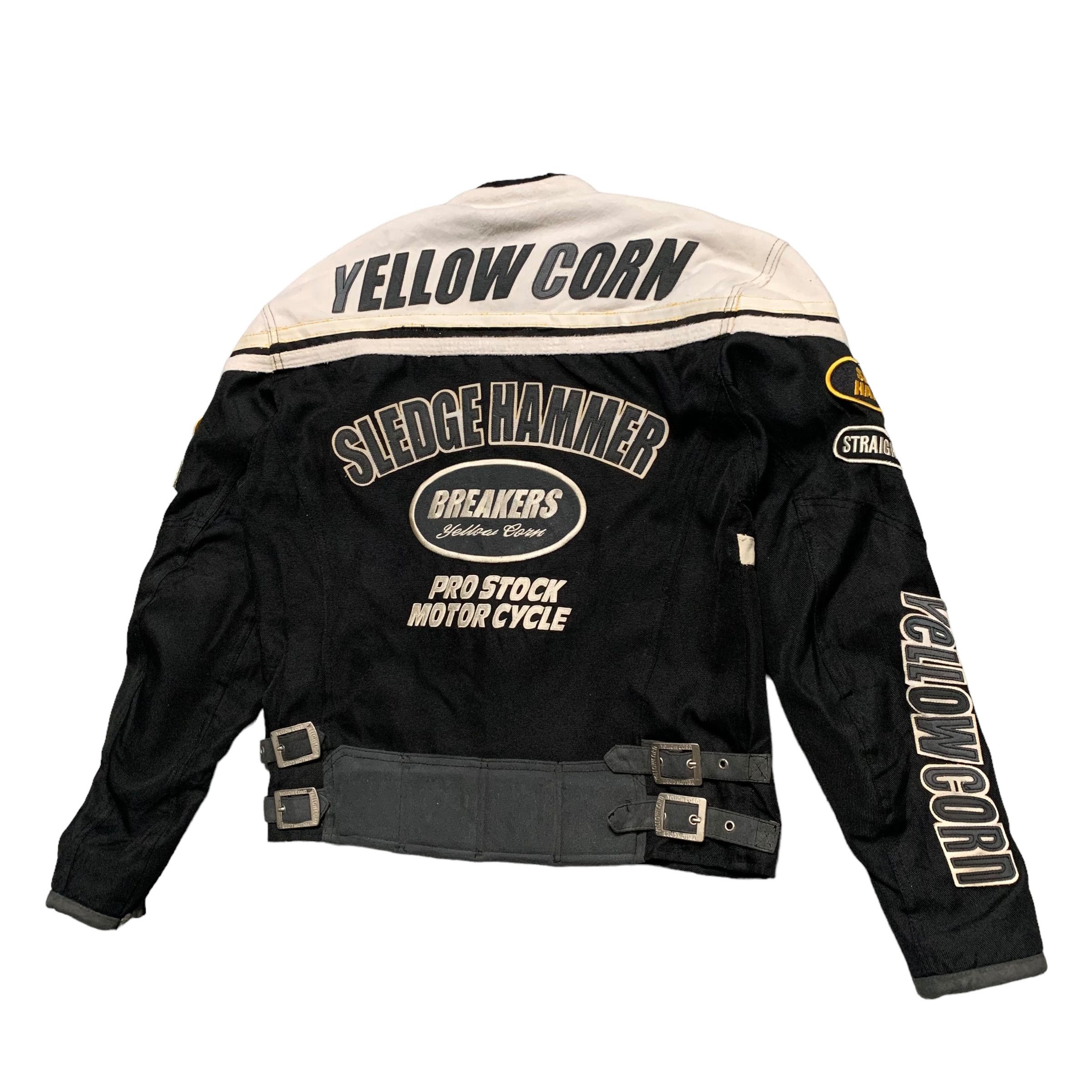 Vintage Yellow Corn Sledge Hammer Motorcycle Biker Jacket