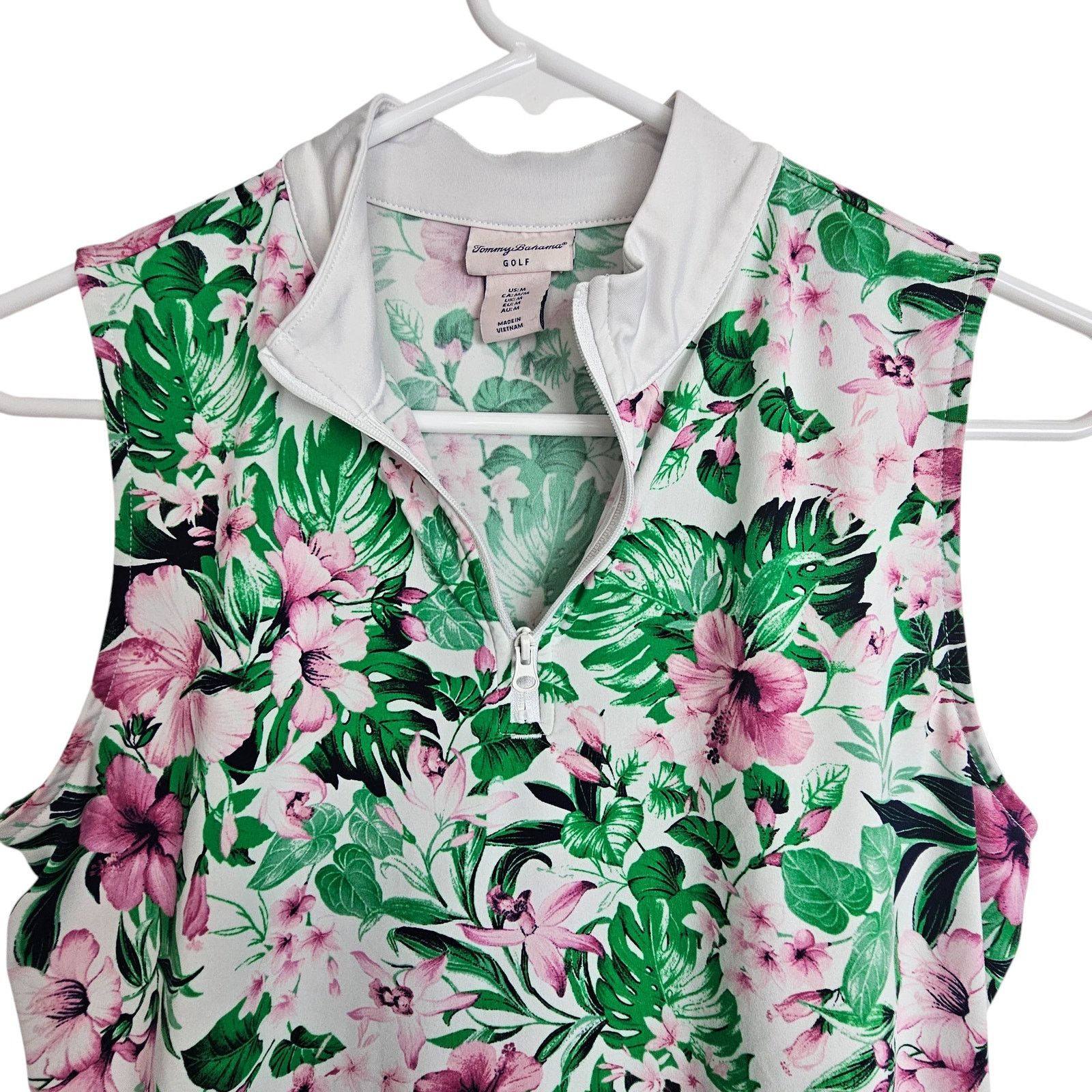 Tommy Bahama Tommy Bahama Womens Golf Polo Sz M Floral Hawaiian Tropical Size M / US 6-8 / IT 42-44 - 2 Thumbnail