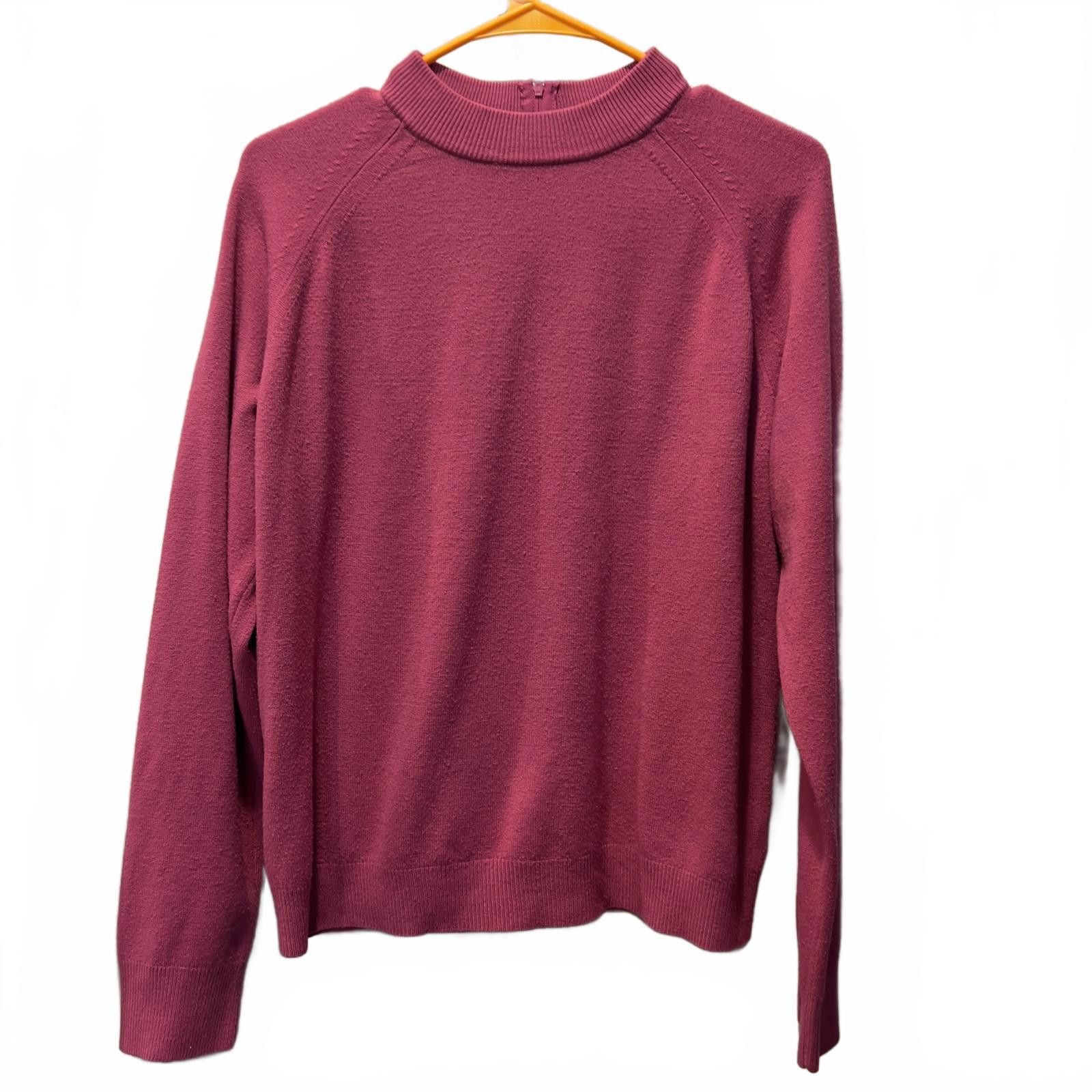 Unknown London Women's Pink Long Sleeve Half-Zip Sweater Size L / US 10 / IT 46 - 2 Thumbnail