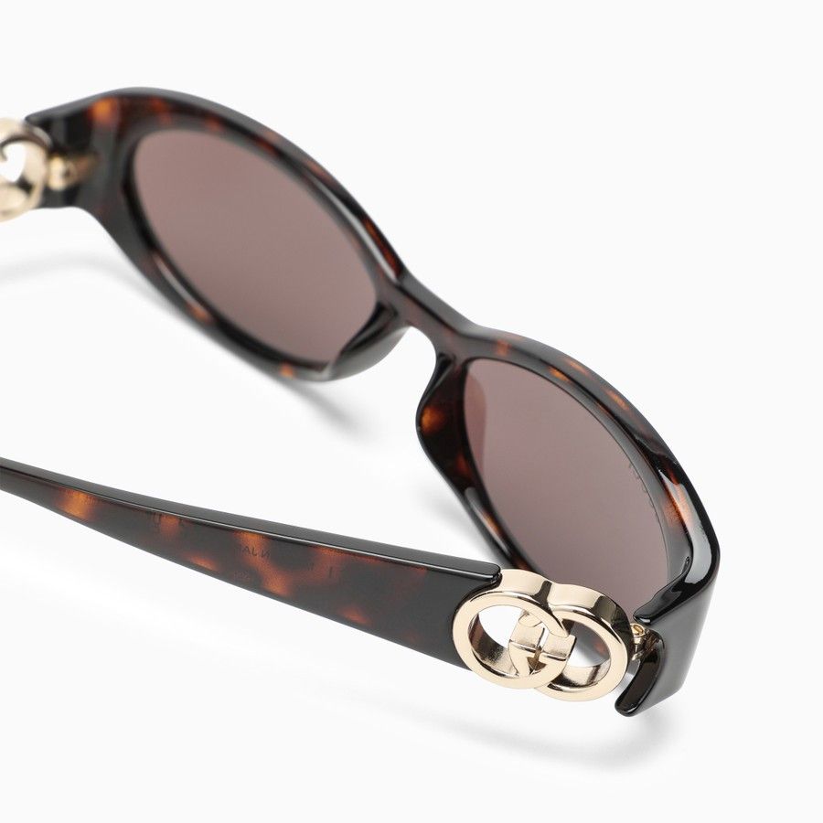 Gucci o1d2blof0824 Size: OS / Tortoiseshell Oval Sunglasses Size ONE SIZE - 2 Thumbnail