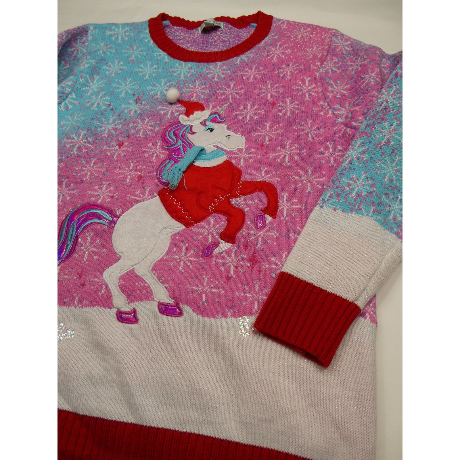 Other Holiday Hype Christmas sweater, Unicorn, Large, New Size L / US 10 / IT 46 - 2 Thumbnail