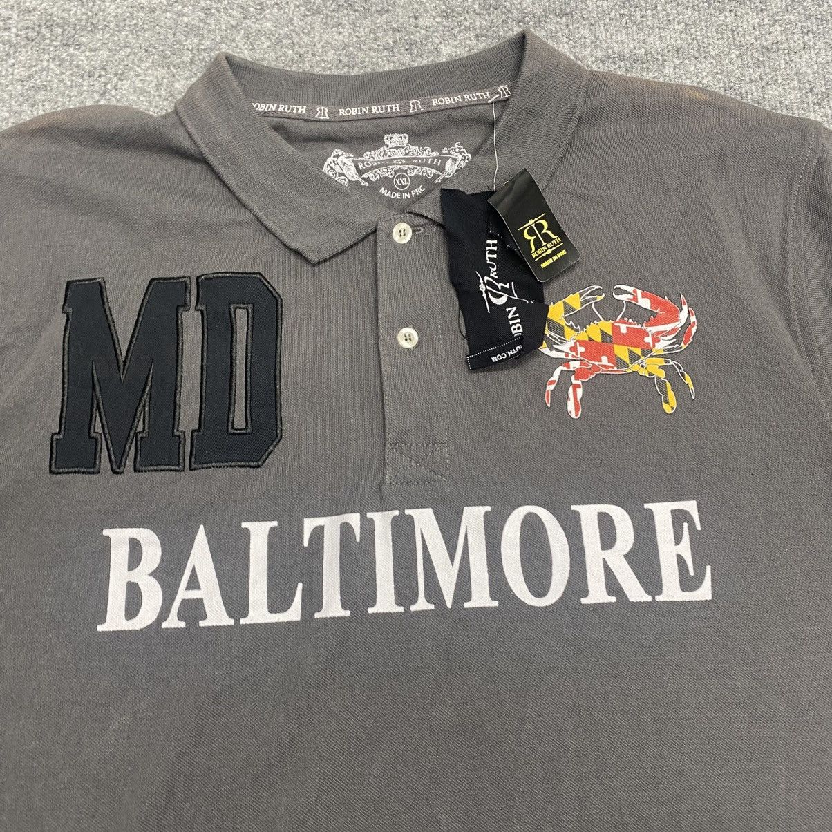Robin Ruth Robin Ruth Grey Polo Shirt Baltimore MD Size XX-Large Size US XXL / EU 58 / 5 - 4 Thumbnail
