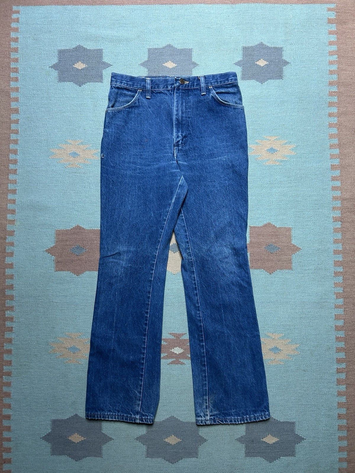 Vintage Vtg 80s rustler jeans faded bootcut cowboy western USA 30x31 Size US 30 / EU 46 - 1 Thumbnail