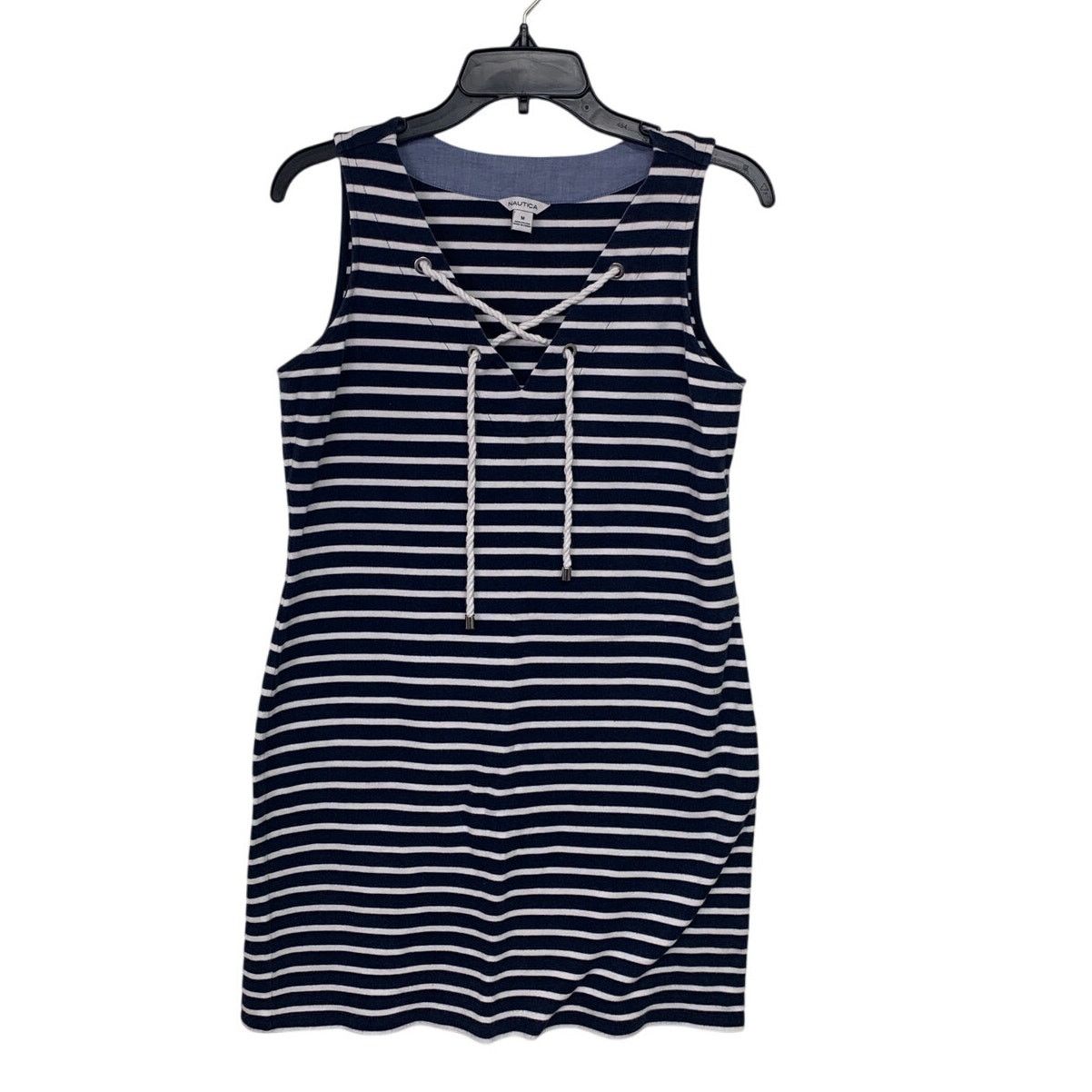 Nautica Nautica Womens Medium Sleeveless Striped V Neck Mini Dress Size M / US 6-8 / IT 42-44 - 1 Thumbnail