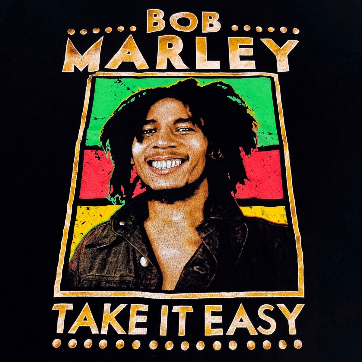 Bob Marley × Vintage Vintage 90’s Bob Marley Take It Easy Rock Band T-Shirt Size US XXL / EU 58 / 5 - 5 Thumbnail